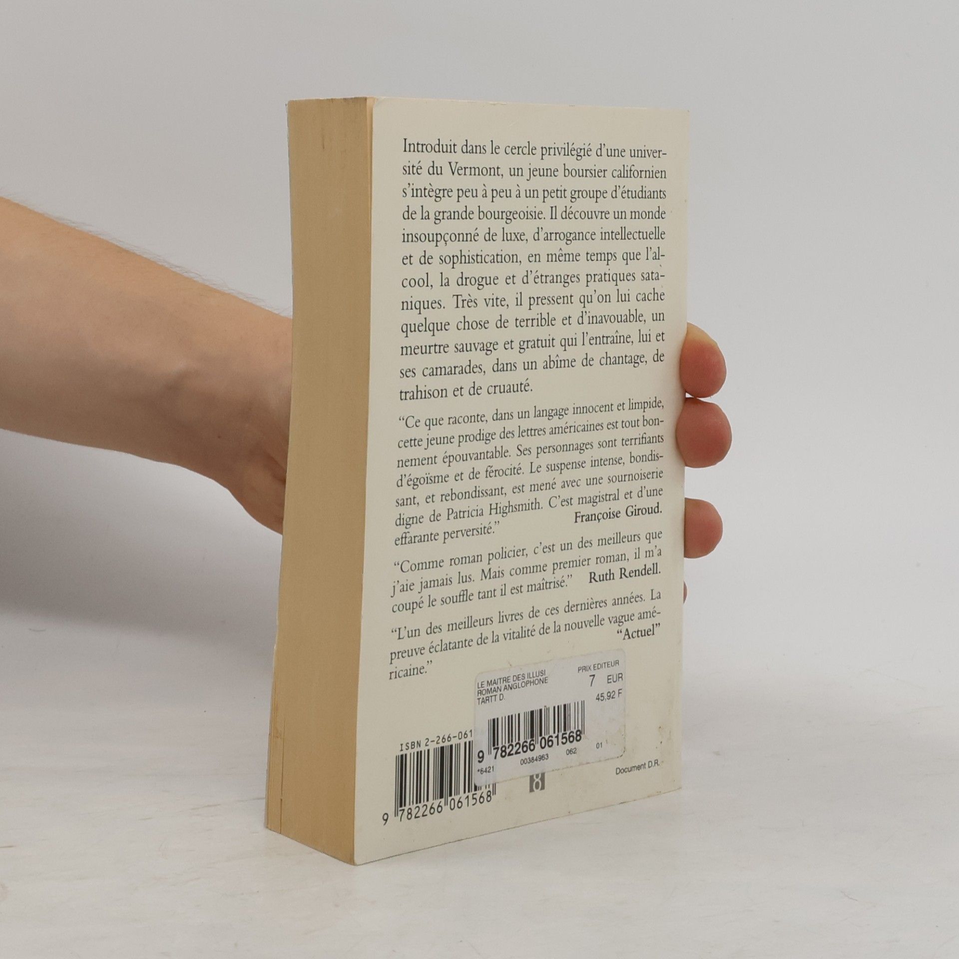 Donna Tartt Le Maître des illusions