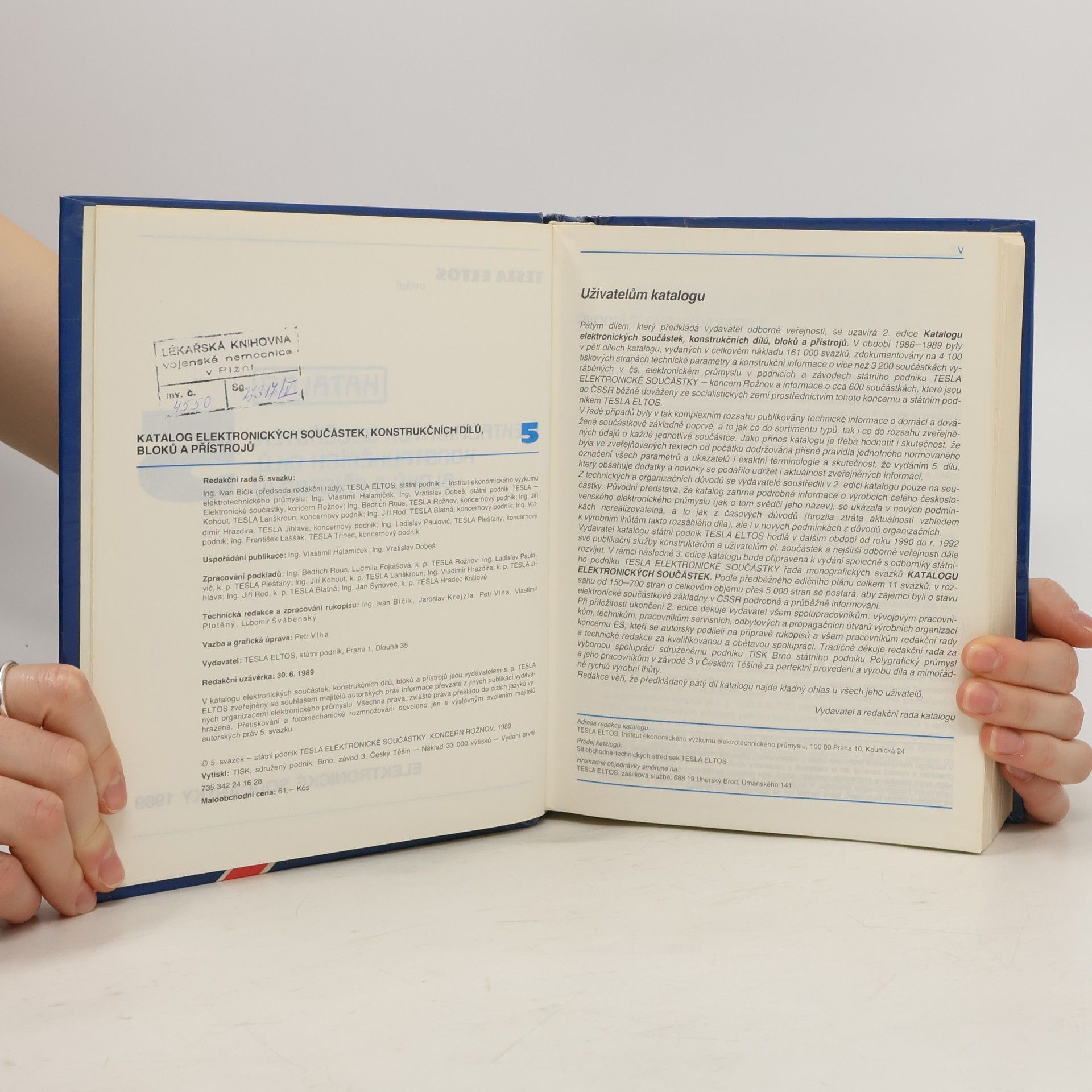 Vlastimil Halamíček Katalog elektronických součástek, konstrukčních dílů, bloků a přístrojů 5