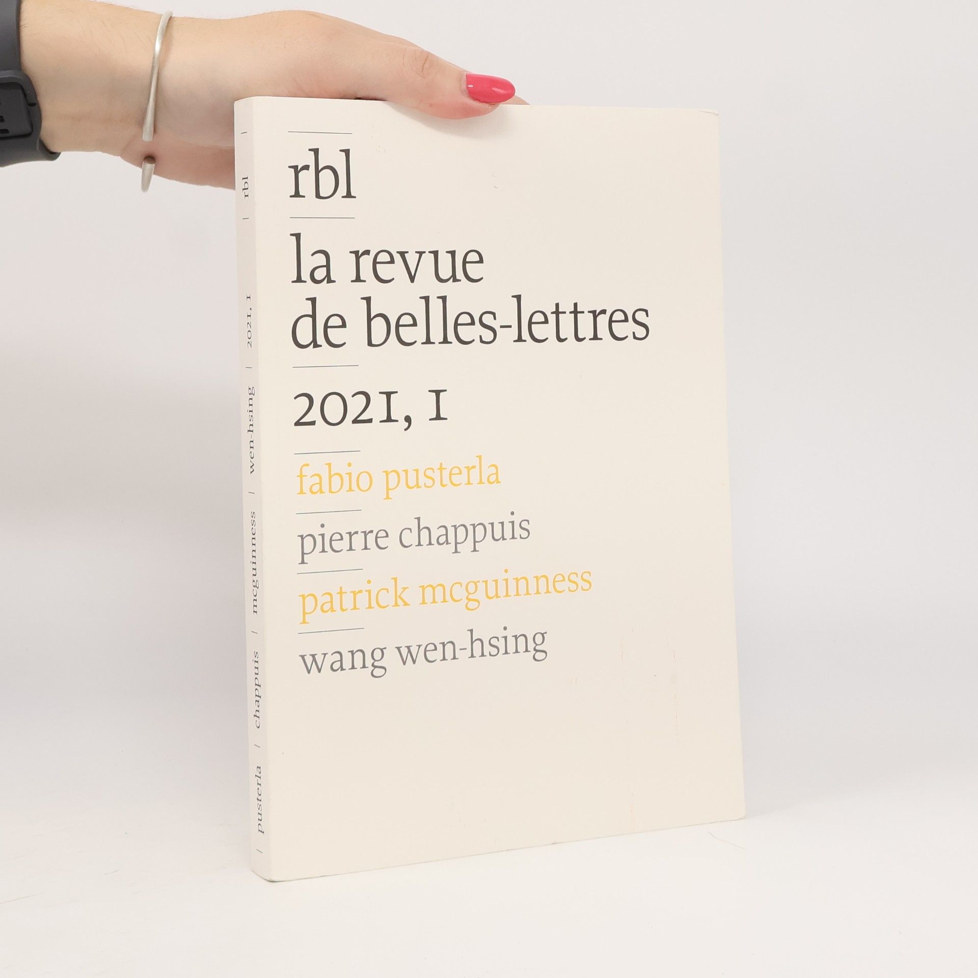 Rbl la revue de belles-lettres 2021, I