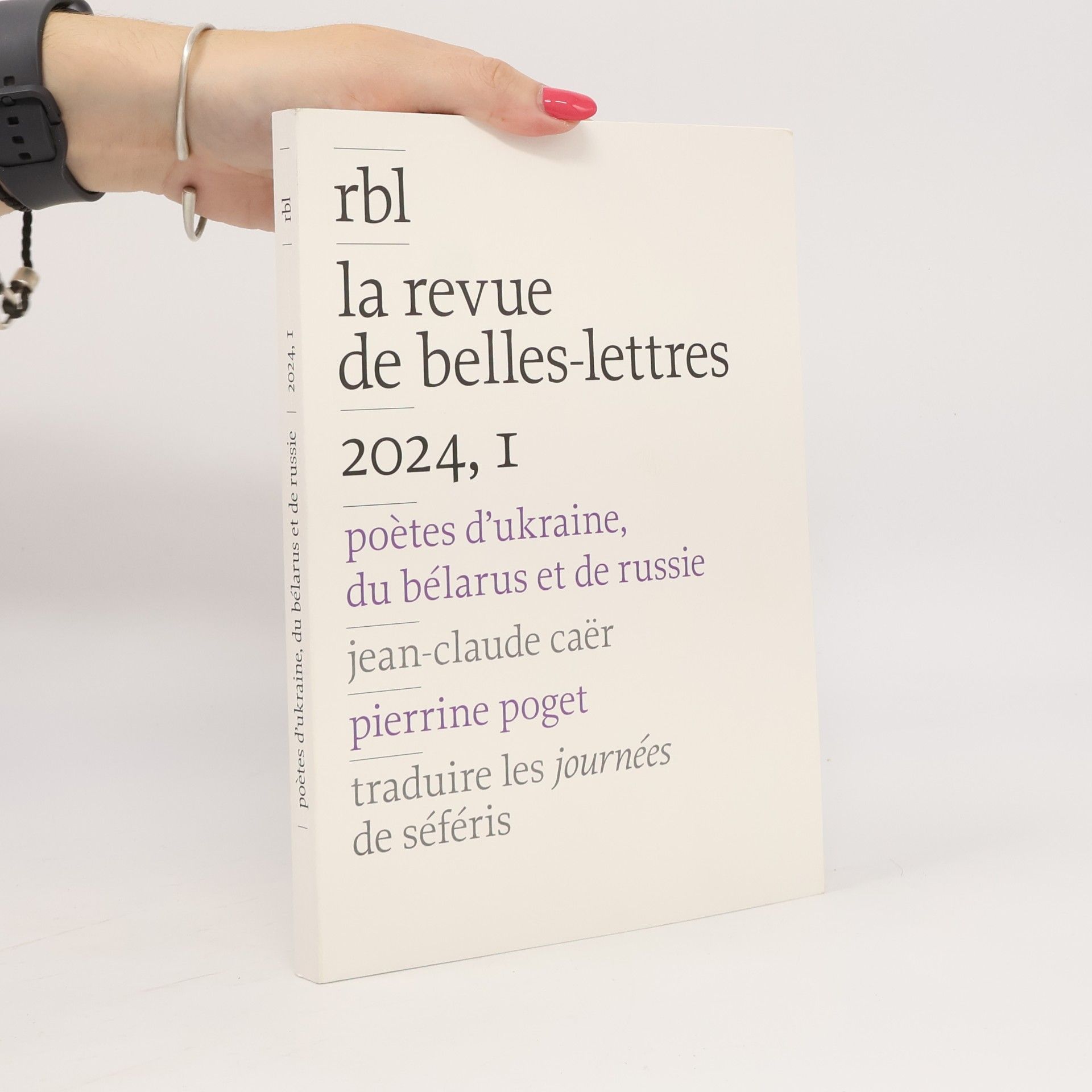 La Revue de Belles-Lettres 2024, I