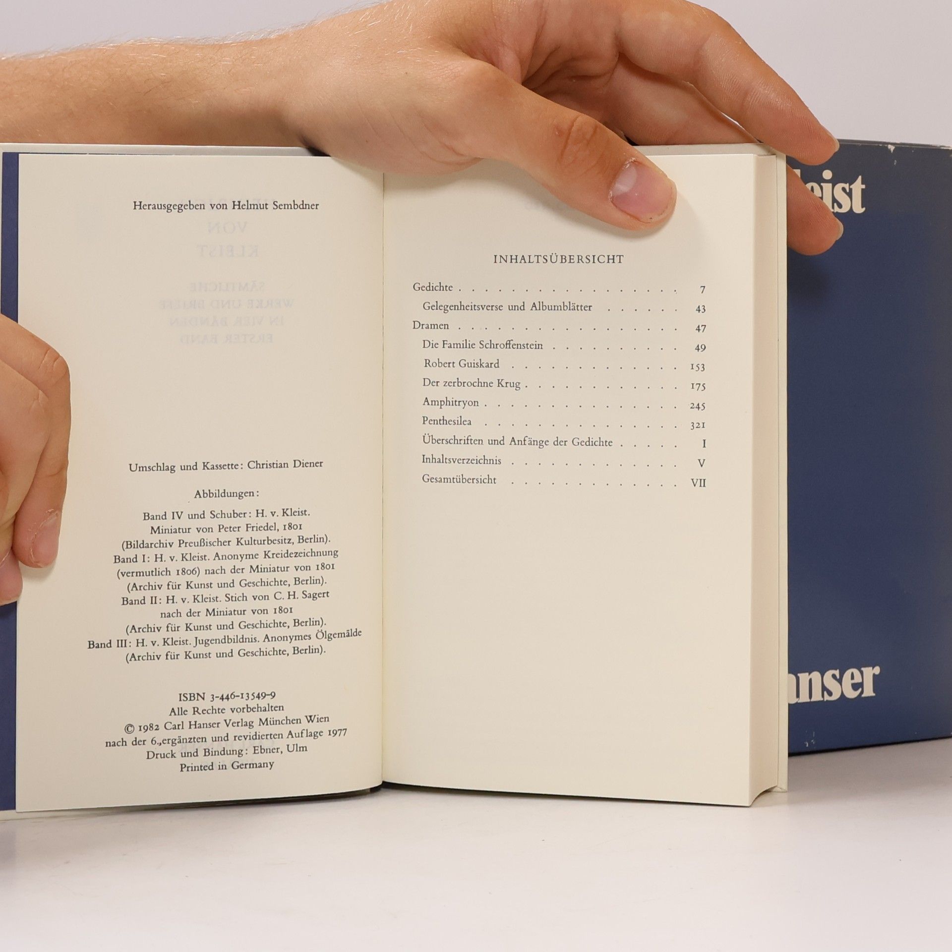 Heinrich von Kleist Sämtliche Werke und Briefe Band Band 1-4