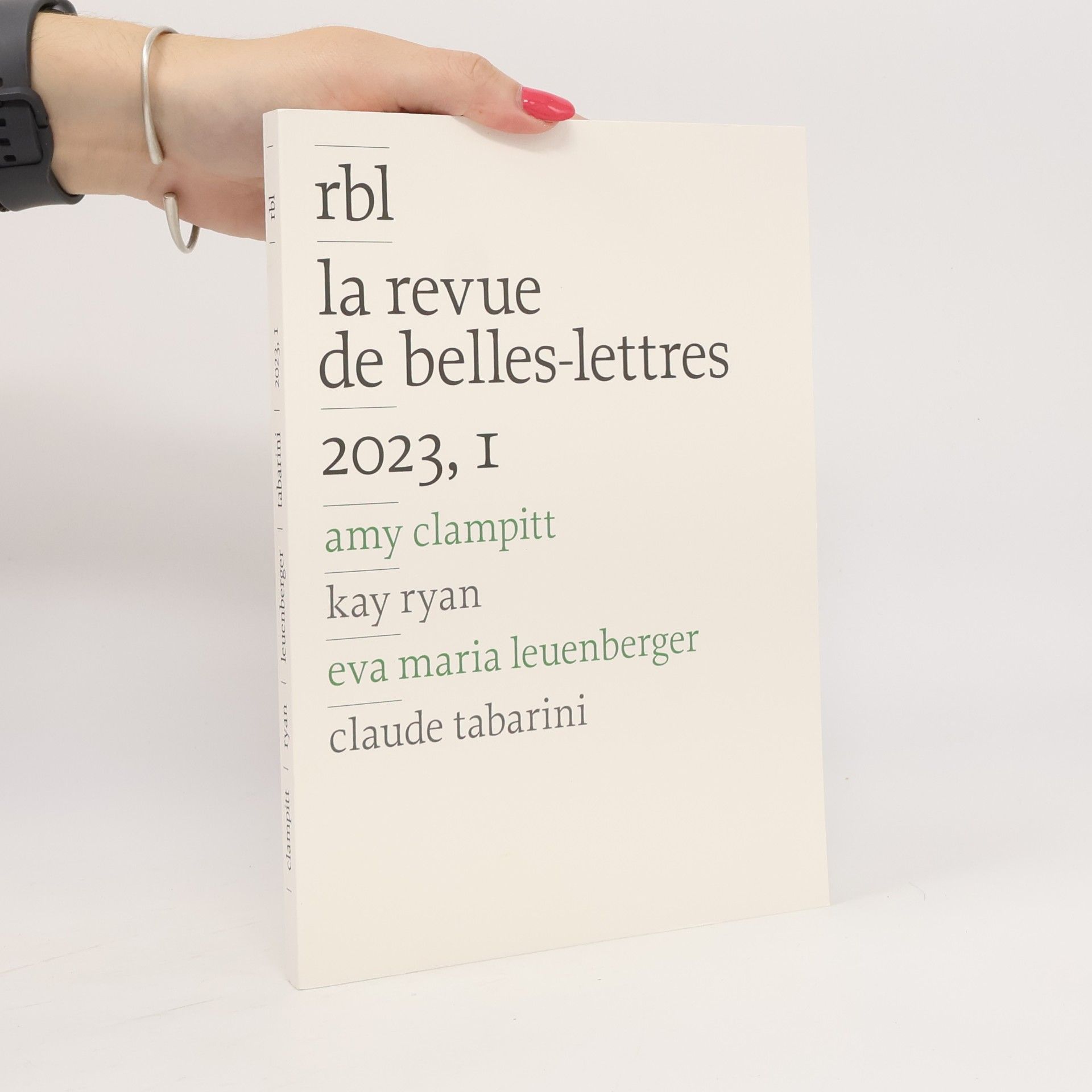 Rbl La Revue de Belles-Lettres 2023, I