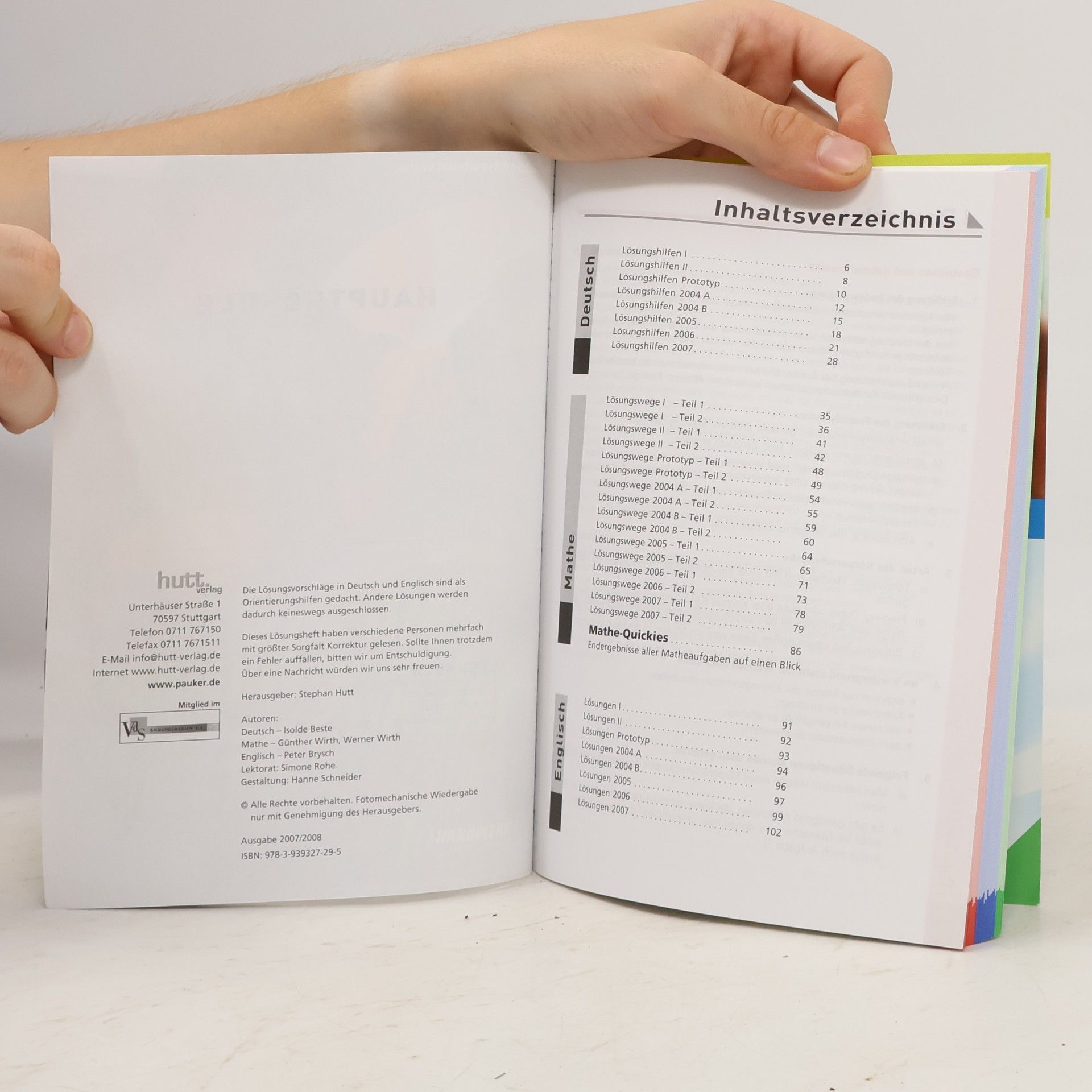 Pauker. Die Lernhilfen - 9: Hauptschule Hessen Abschluss 2008