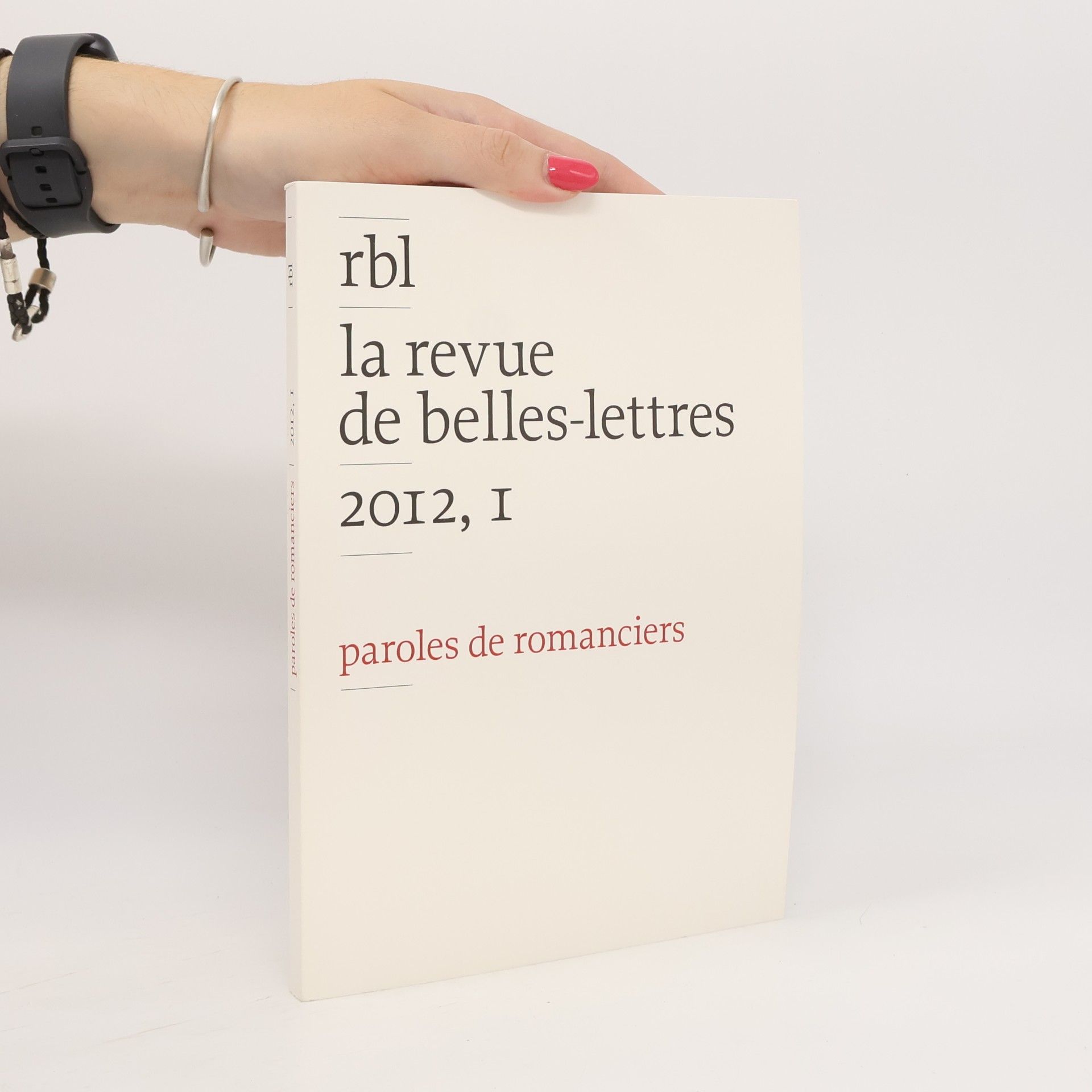 rbl La revue de belles-lettres 2012, I