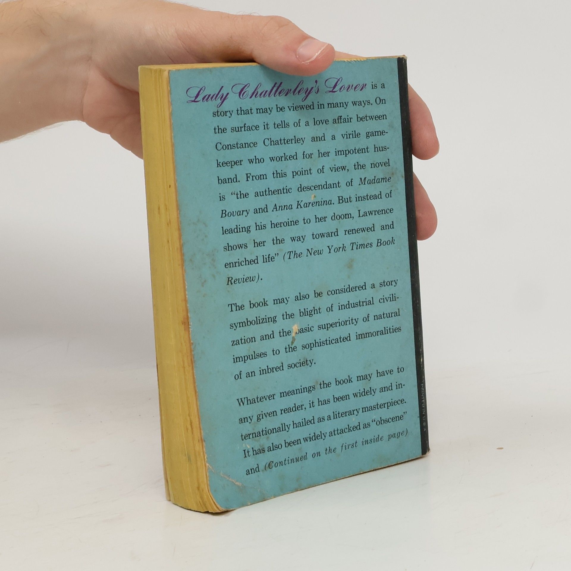 D. H. Lawrence Lady Chatterley's Lover