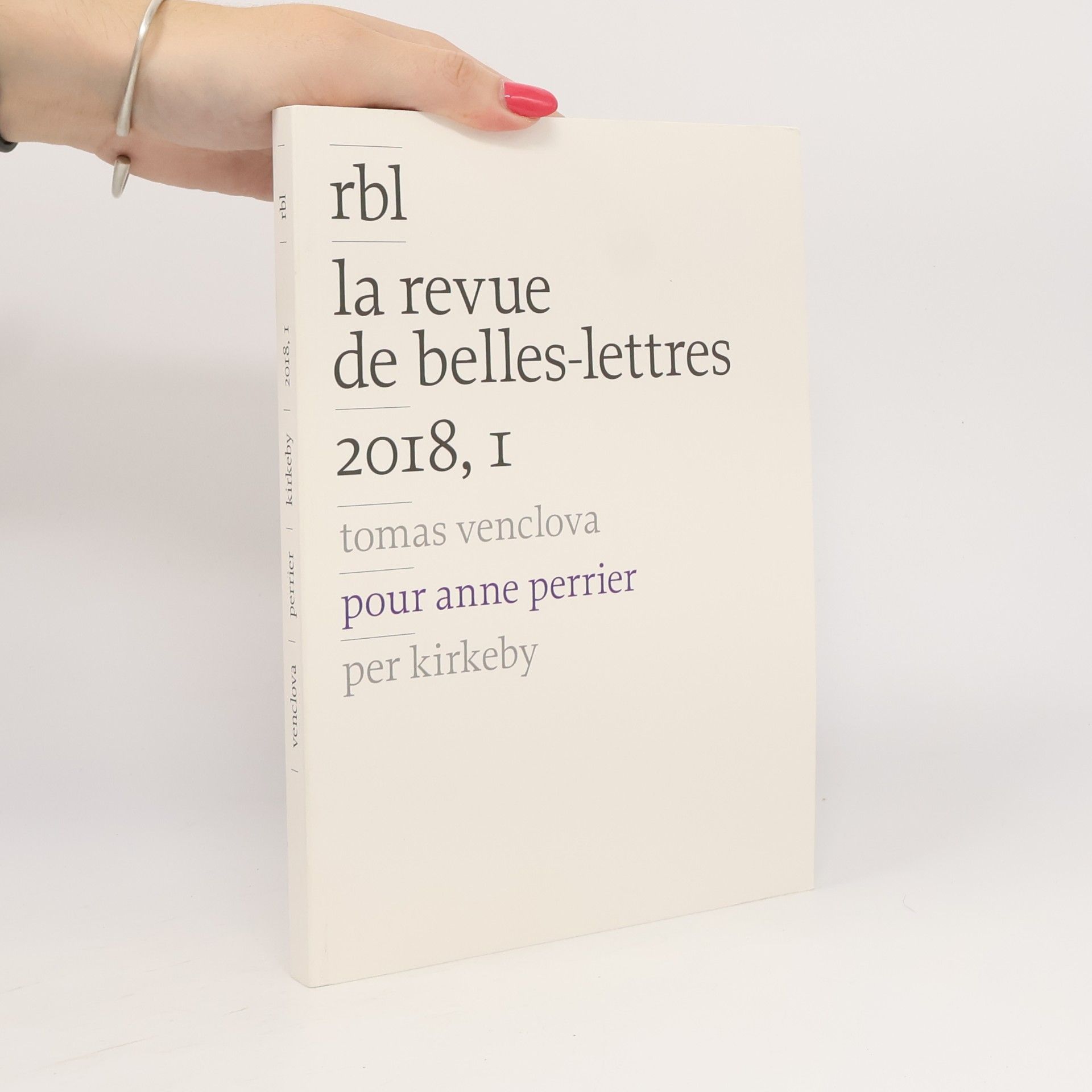 rbl La Revue de Belles-Lettres 2018, I