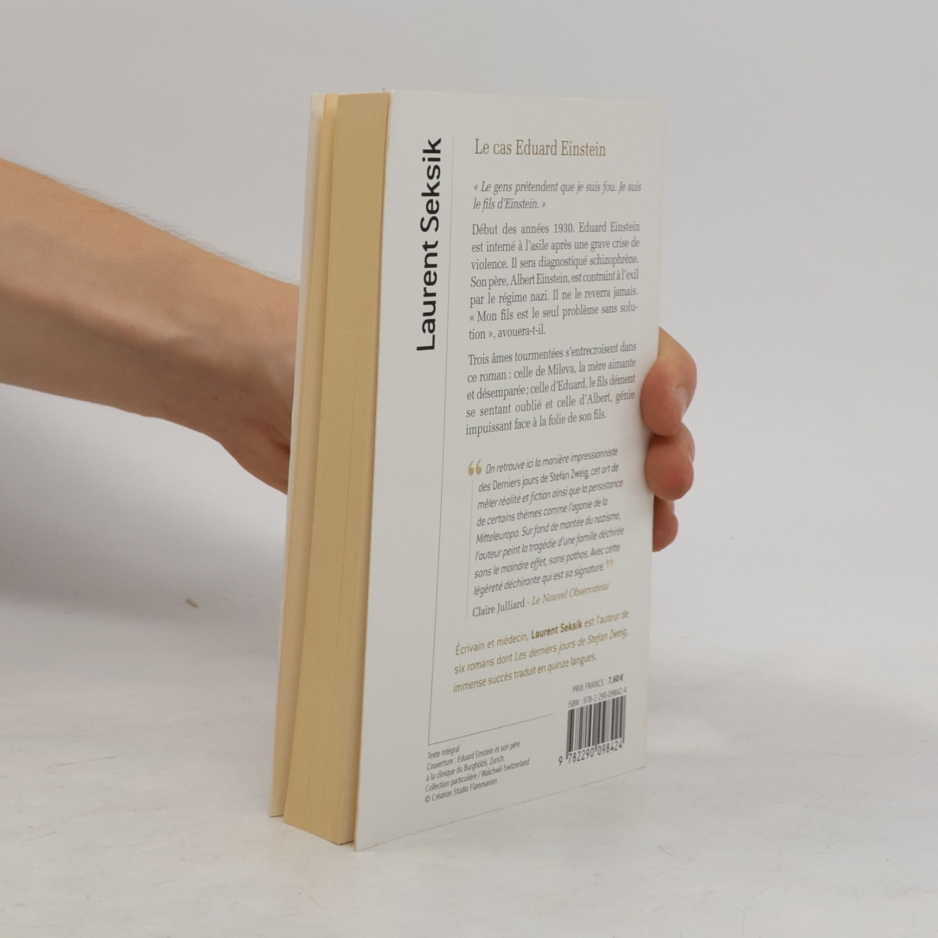 Laurent Seksik Le cas Eduard Einstein. Der Fall Eduard Einstein, französische Ausgabe
