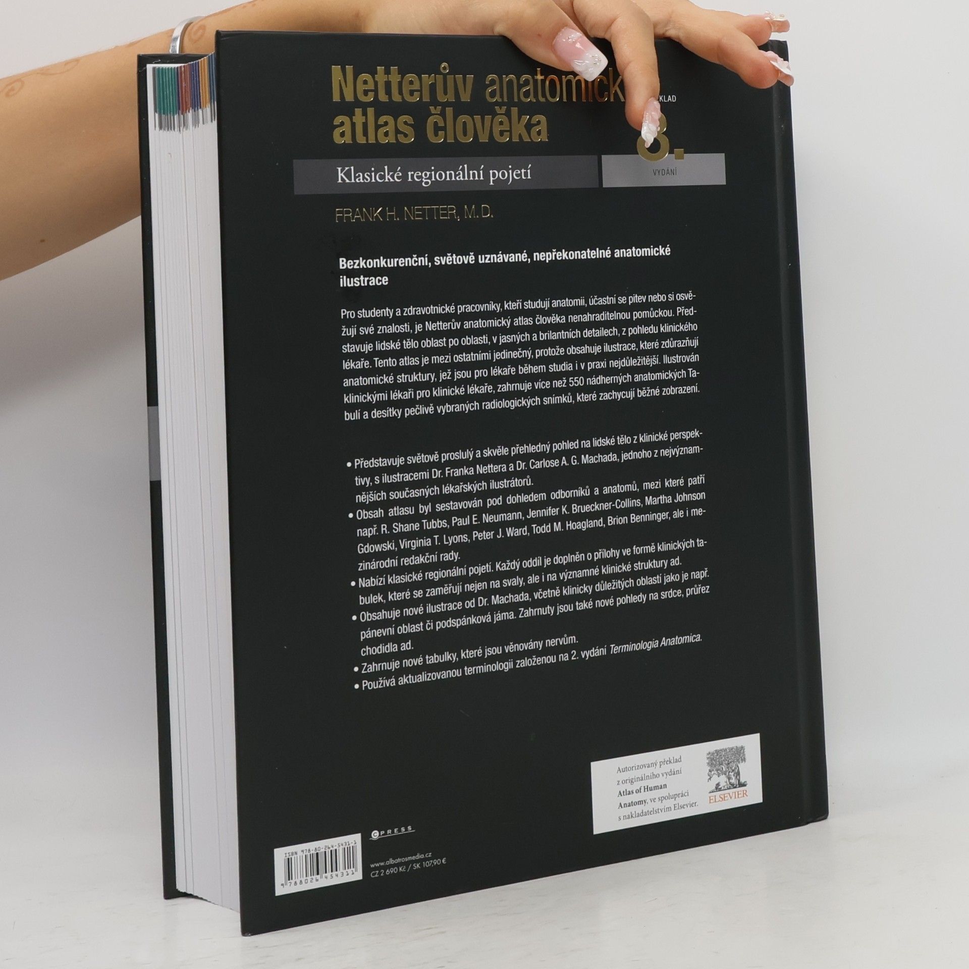Frank H. Netter Netterův anatomický atlas člověka: Překlad 8. vydání