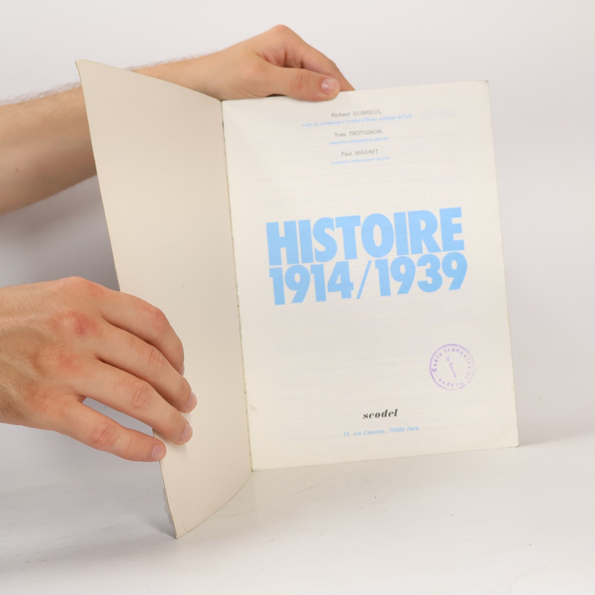 Dubreuil, Richard Histoire : 1914-1939, classe de 1