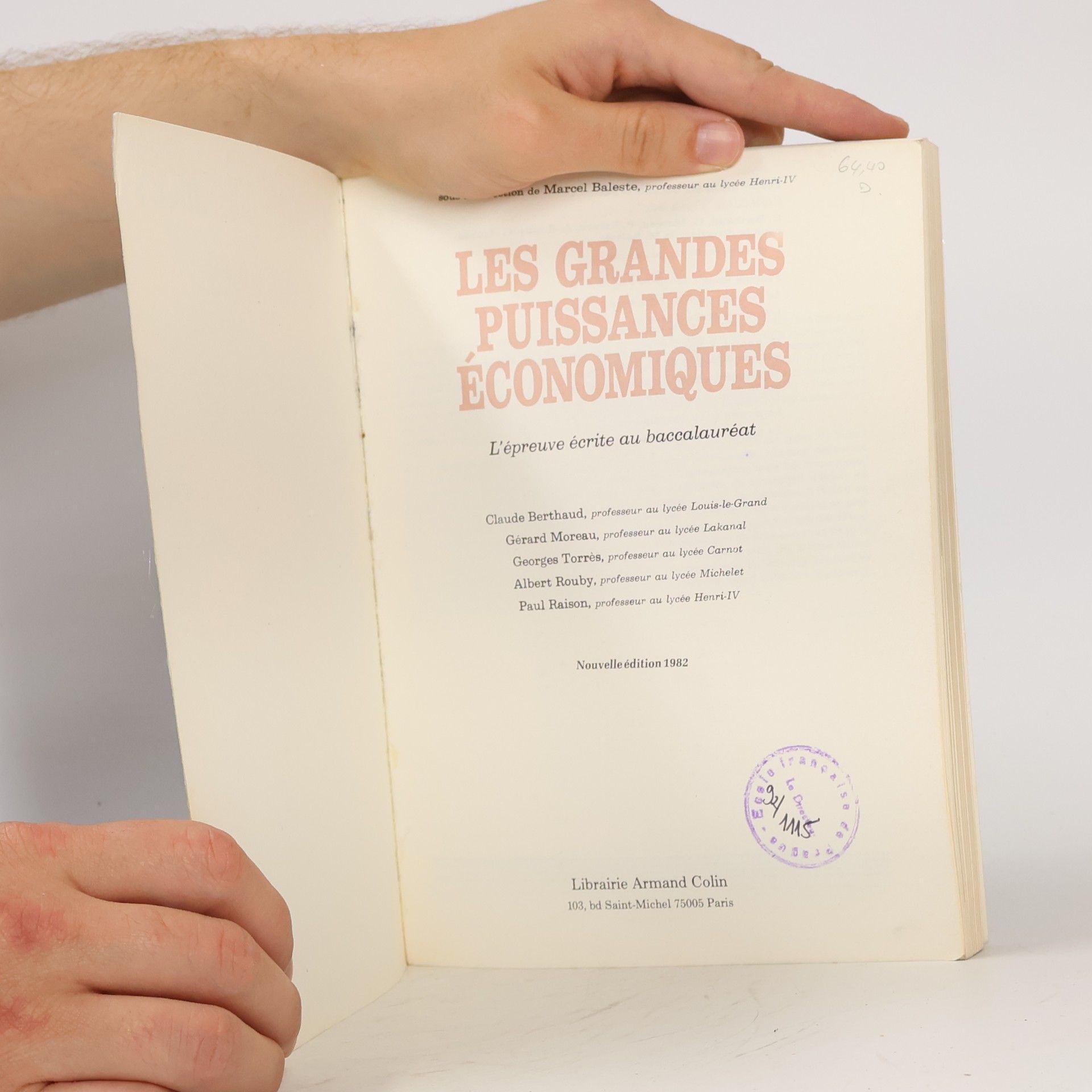 C. Berthaud Classes terminales: Les grandes puissances économiques