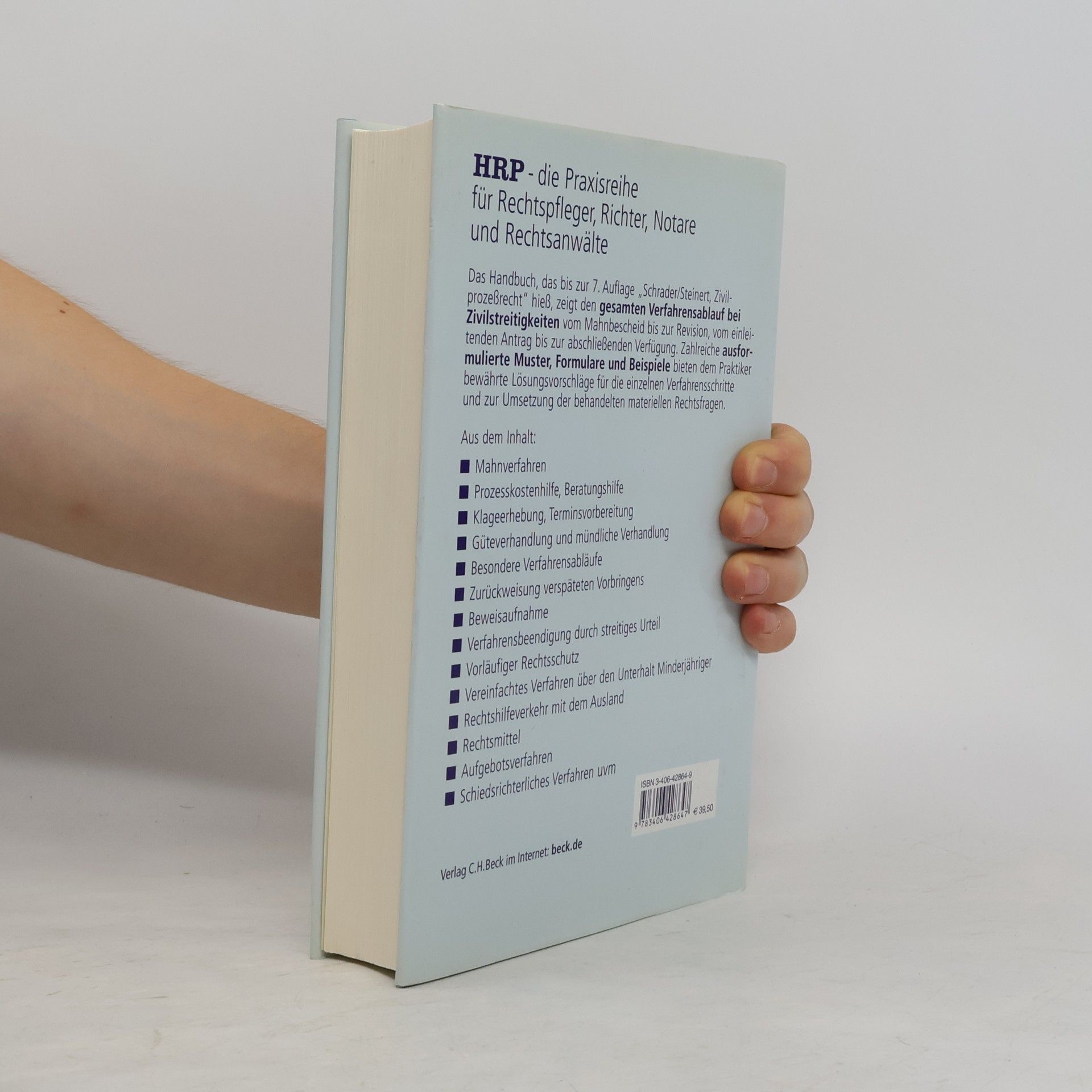 Siegfried Schrader Handbuch der Rechtspraxis: Zivilprozess - 8. Auflage