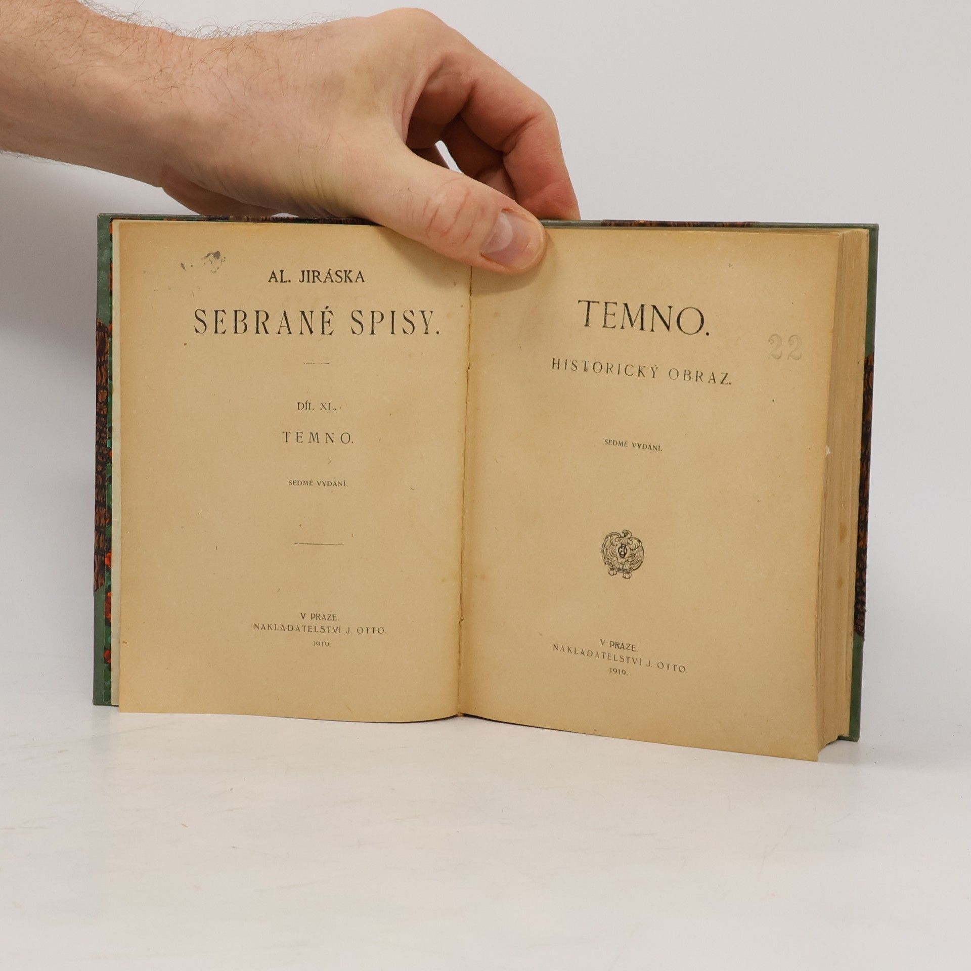 Alois Jirásek Temno. Al. Jiráska sebrané spisy. Díl XL.
