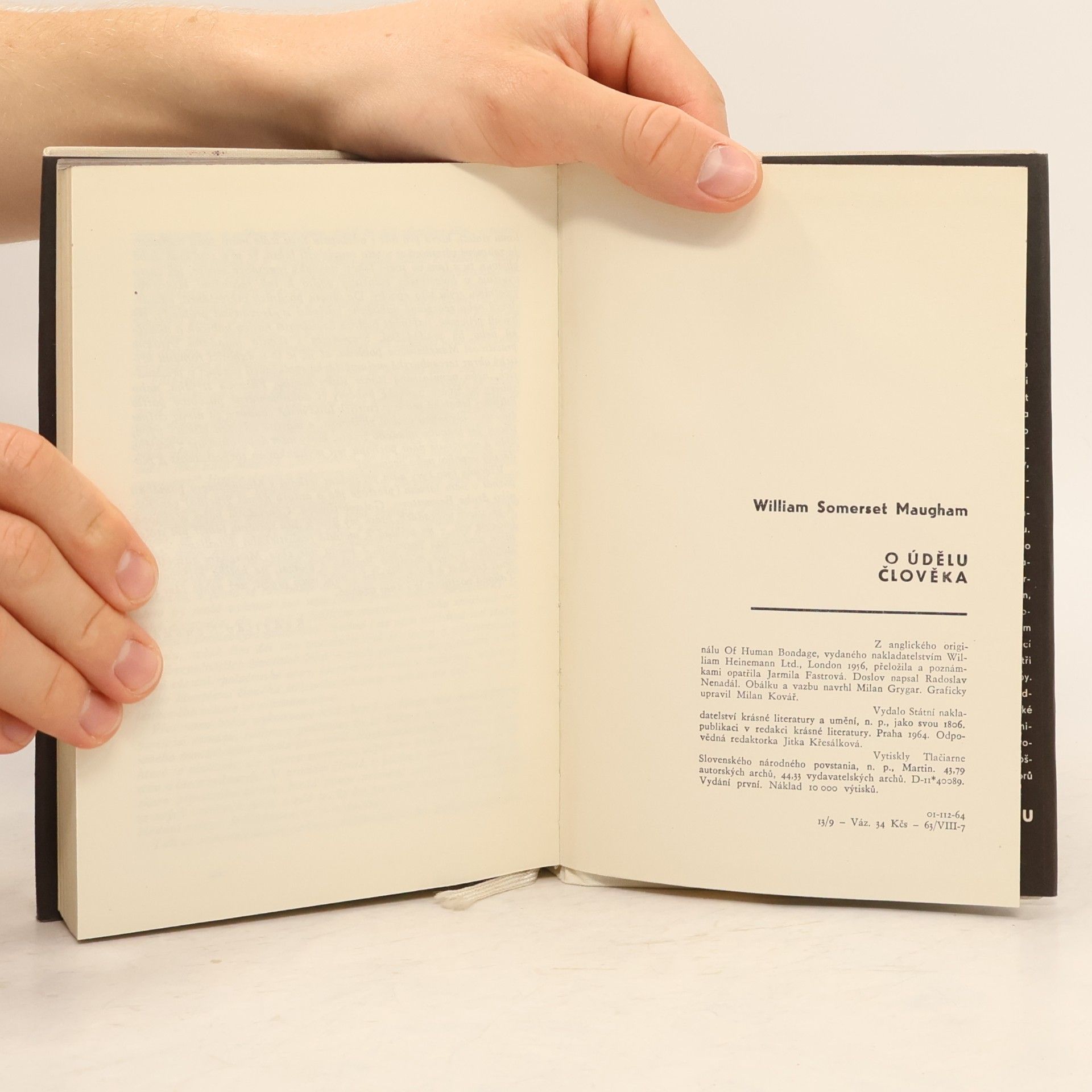 William Somerset Maugham O údělu člověka
