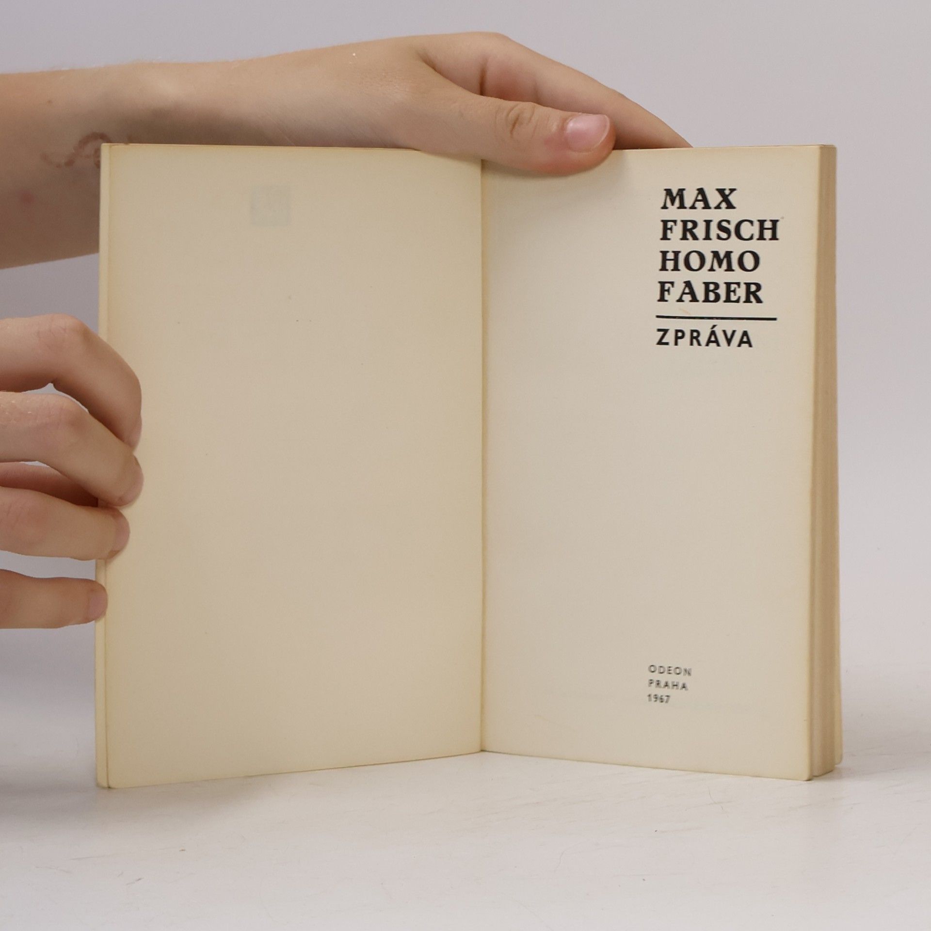Max Frisch Homo Faber. Zpráva