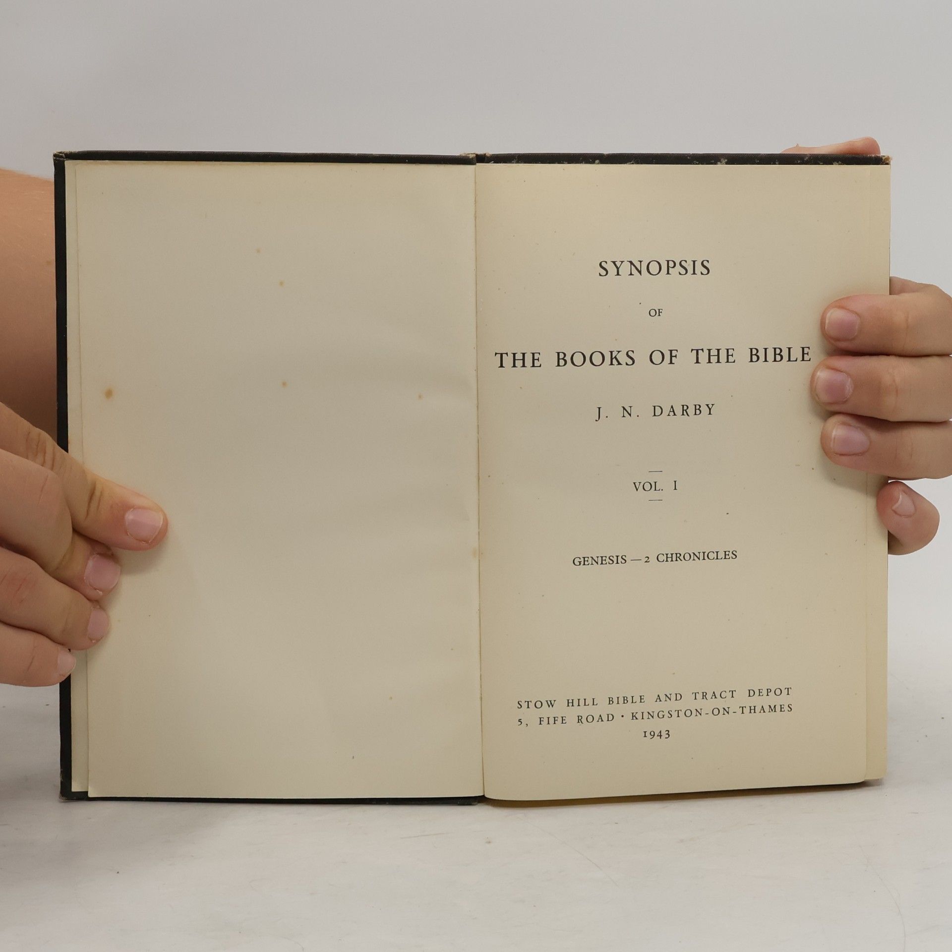 J. N. Darby Synopsis of the Books of the Bible. Vol. I