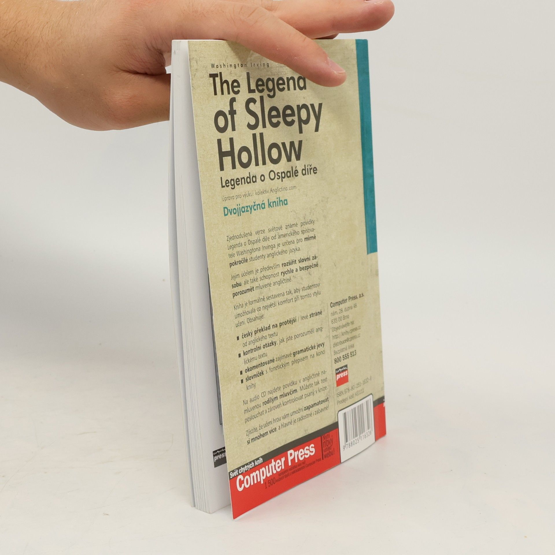 Washington Irving The Legend of Sleepy Hollow. Legenda o Ospalé díře