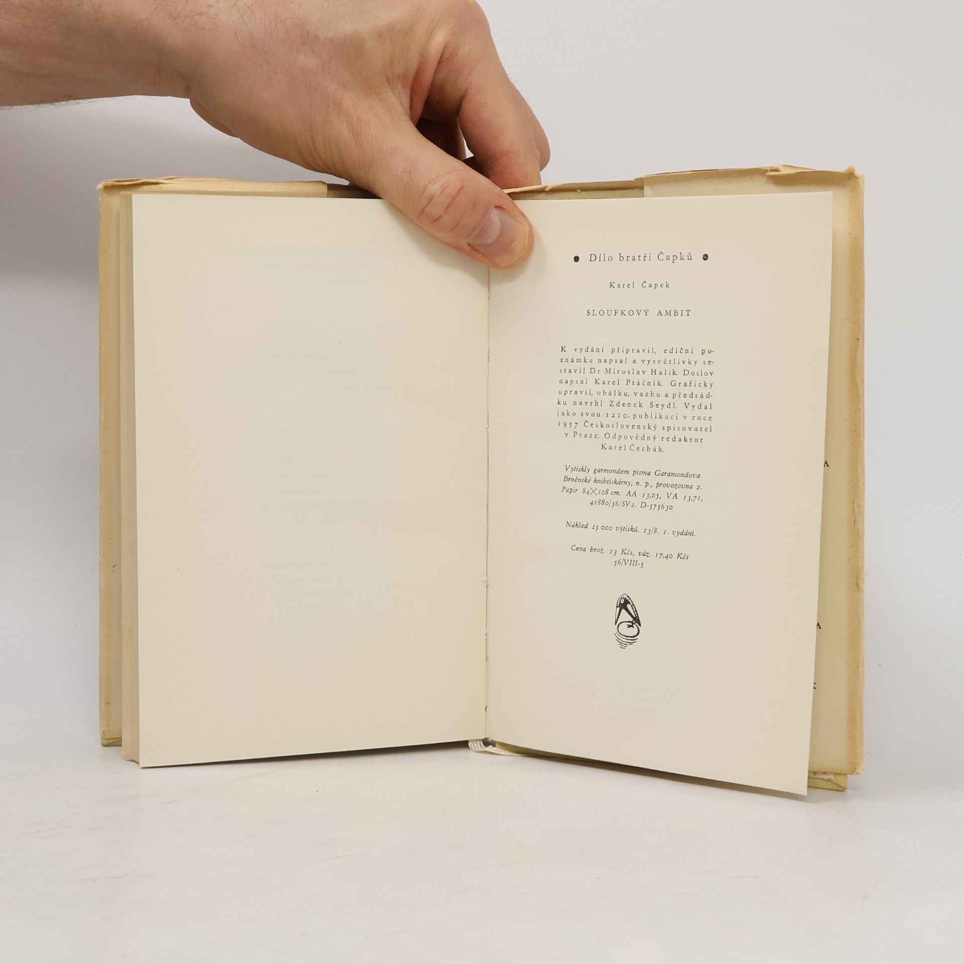 Karel Čapek Sloupkový ambit