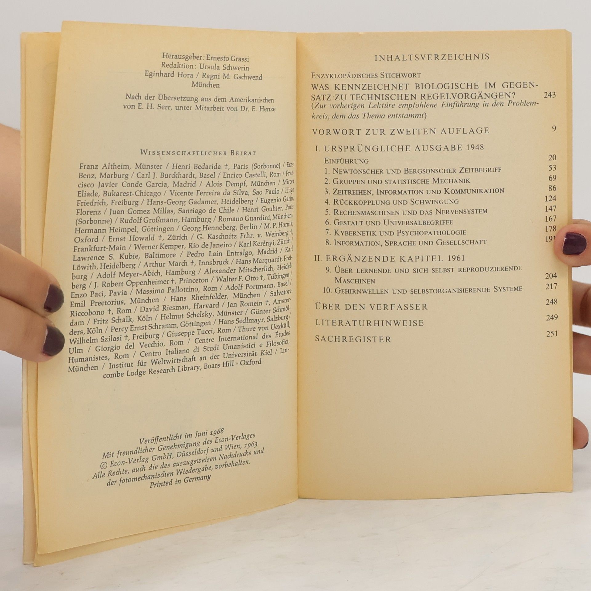 Norbert Wiener Kybernetik. Regelung und Nachrichenübertragung in Lebewesen und Maschine