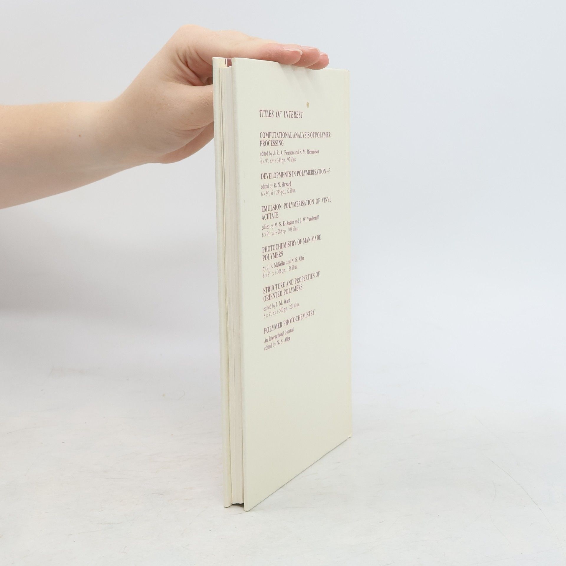 K. J. Ivin Ring-Opening Polymerization