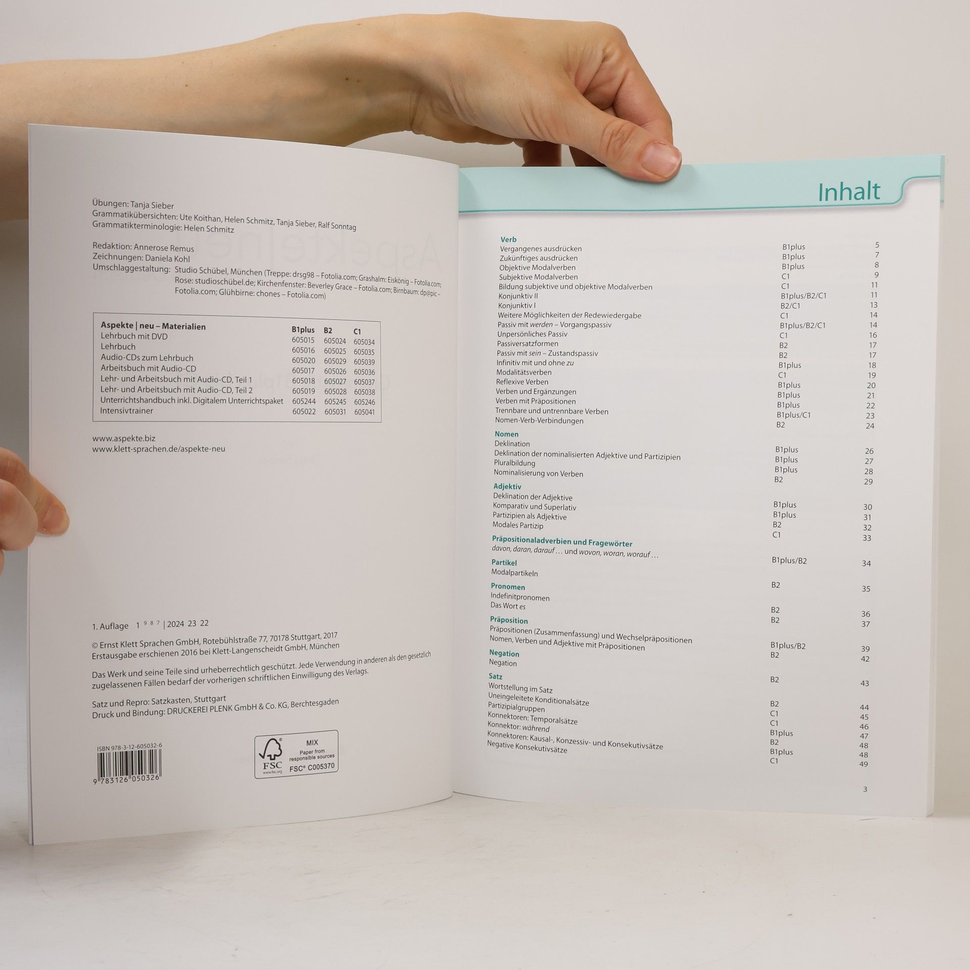 Tanja Sieber Aspekte neu : Mittelstufe Deutsch. Grammatik B1+ bis C1