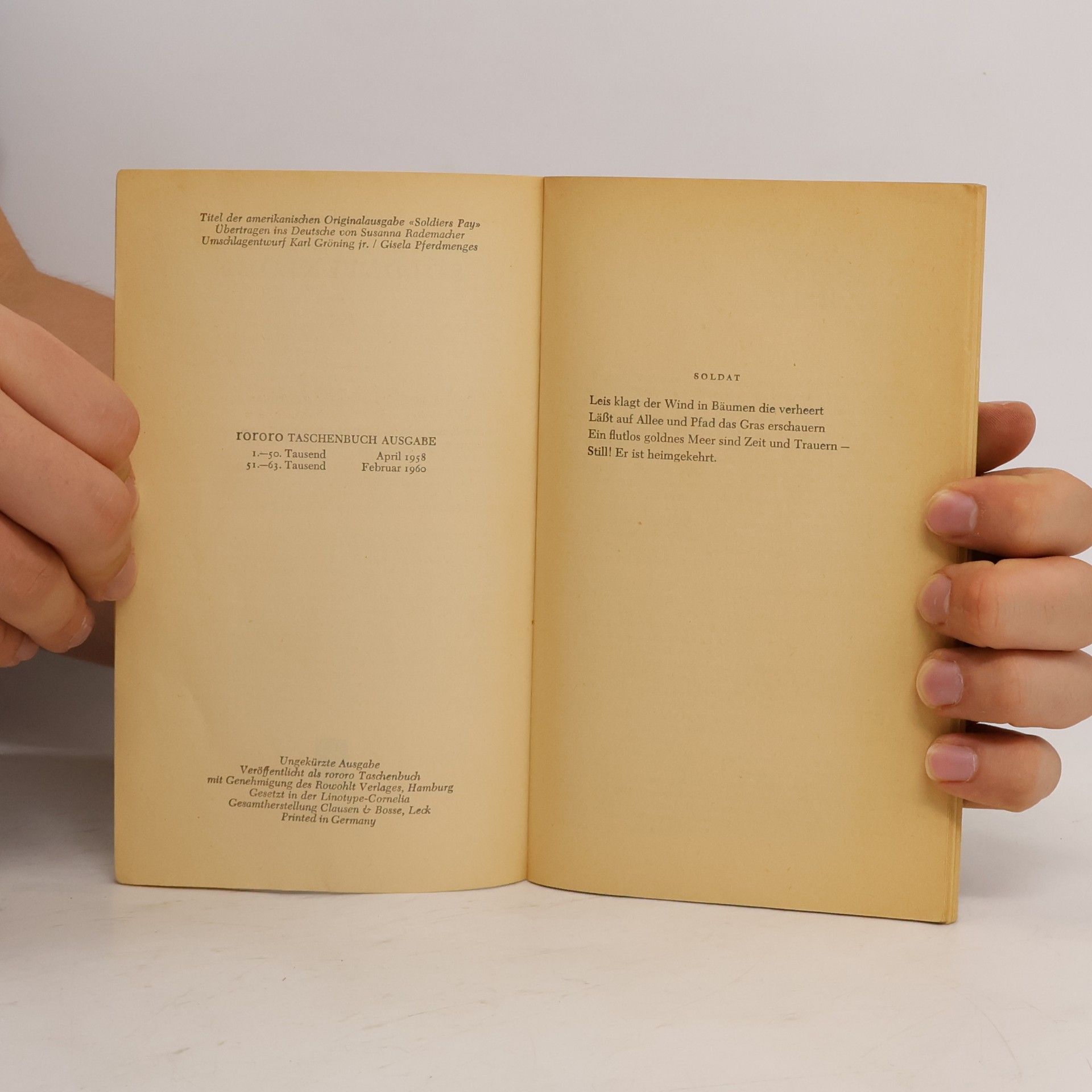 William Faulkner Soldatenlohn