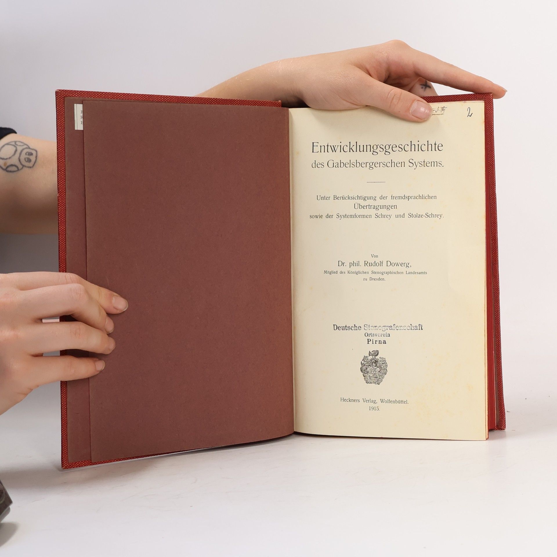 Rudolf Dowerg Entwicklungsgeschichte des Gabelsbergerschen Systems