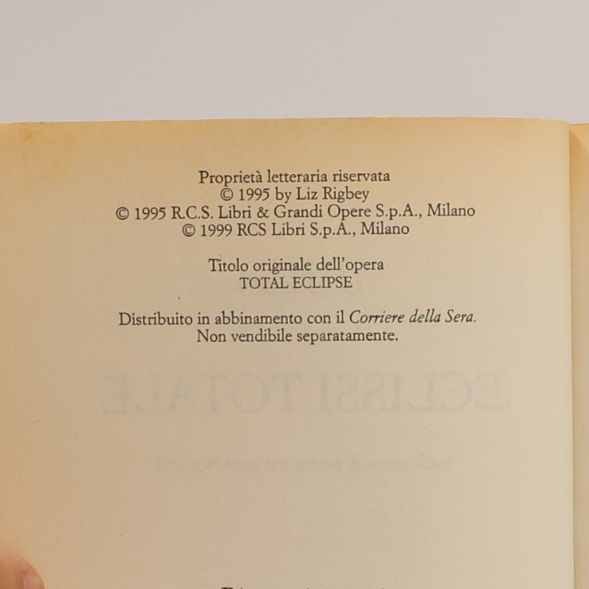 Liz Rigbey Eclissi totale