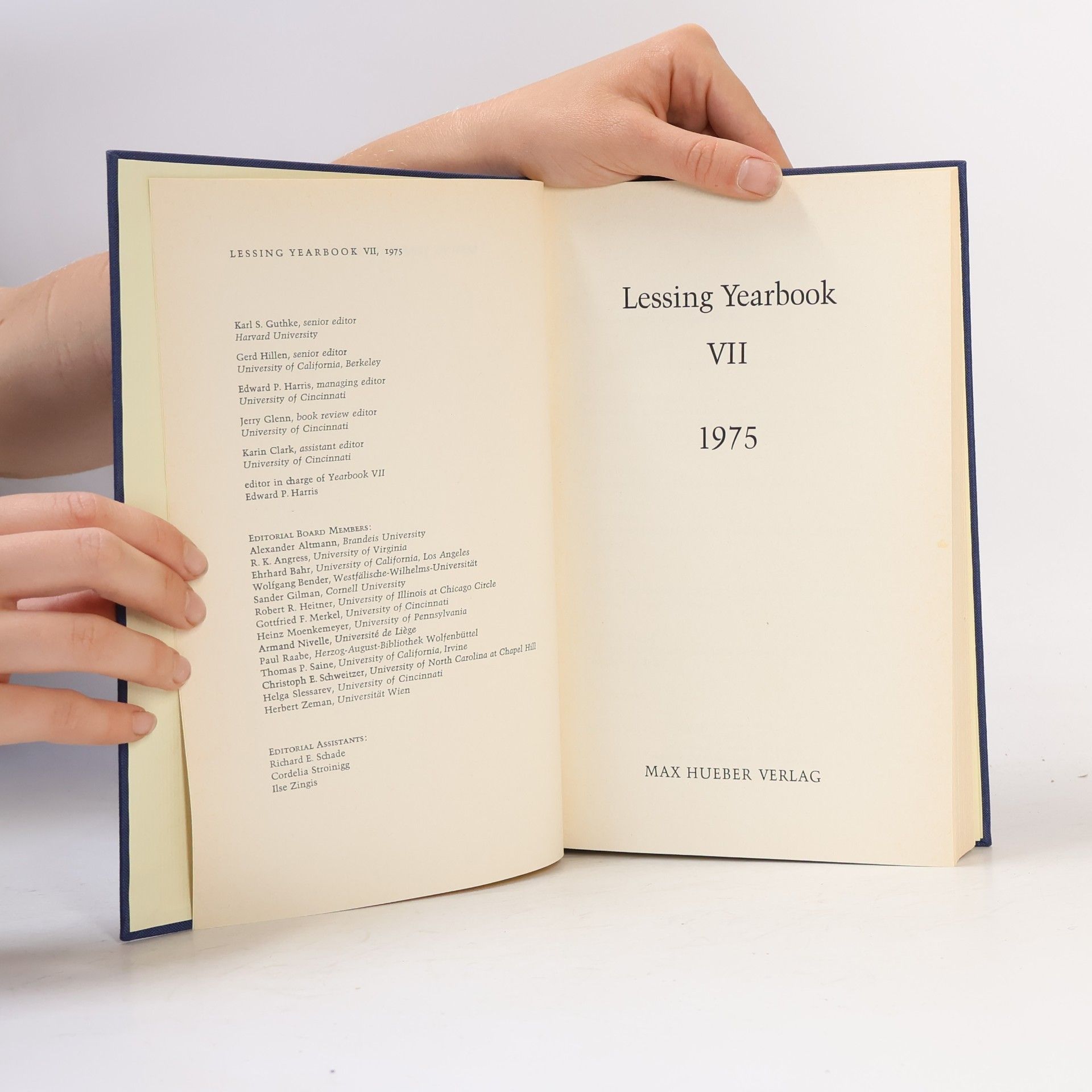 Kolektiv autorů Lessing Yearbook VII 1975