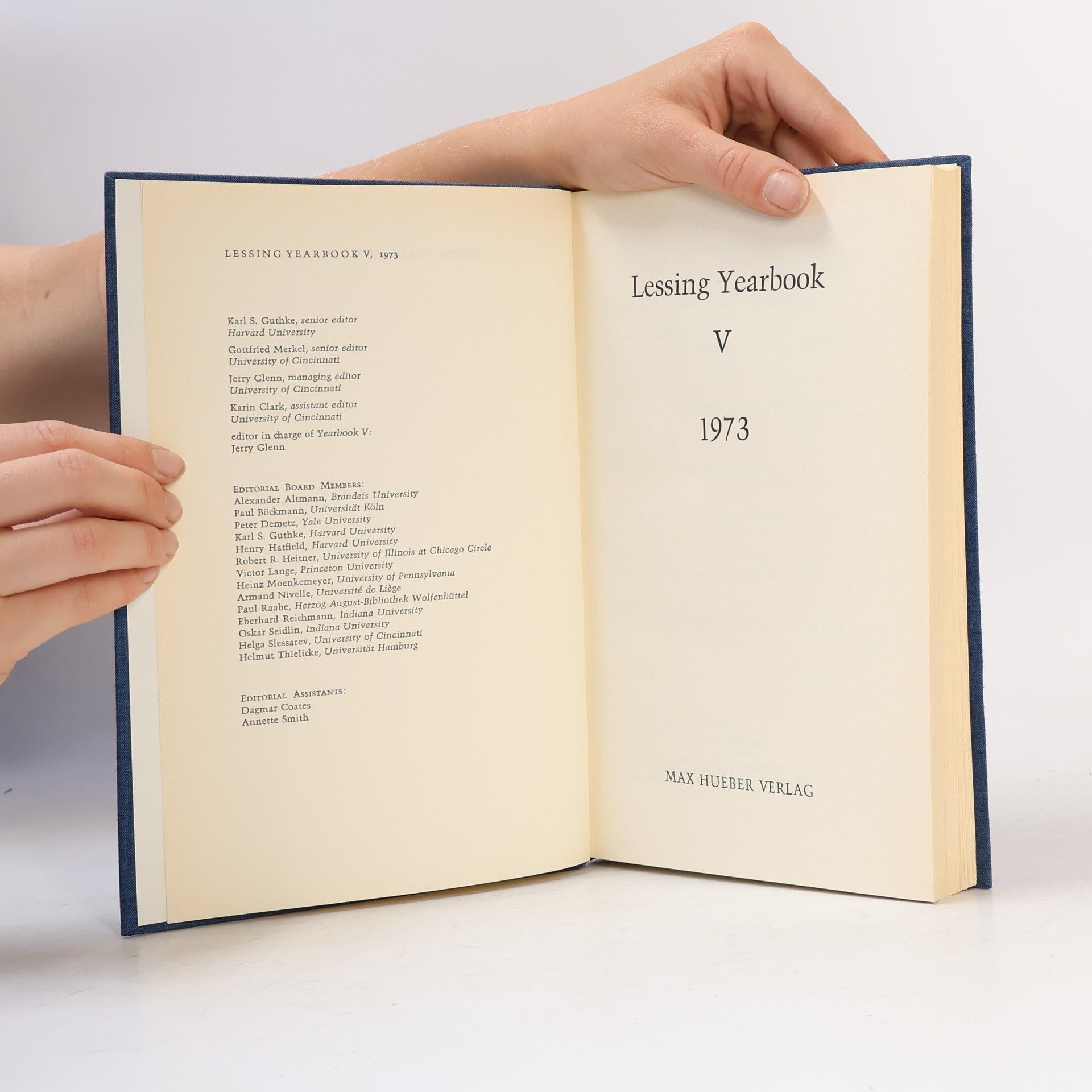 Kolektiv autorů Lessing Yearbook V, 1973