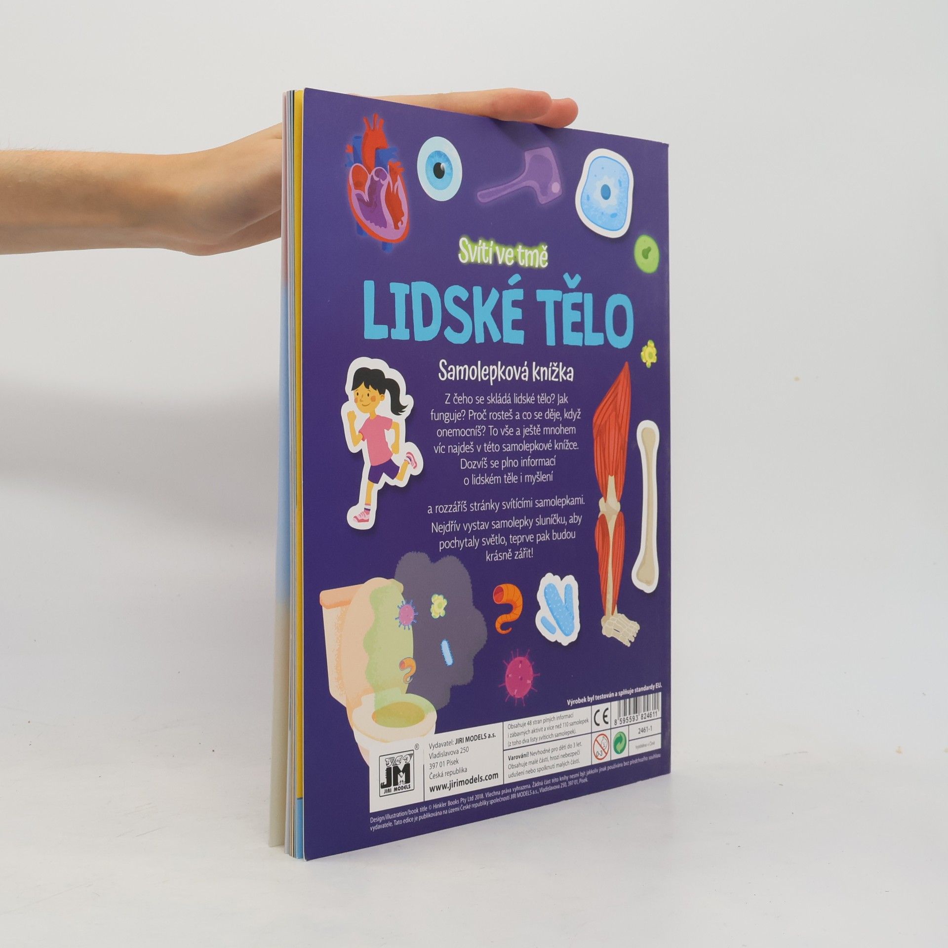 Various authors Svítí ve tmě. Lidské tělo. Samolepková knížka.
