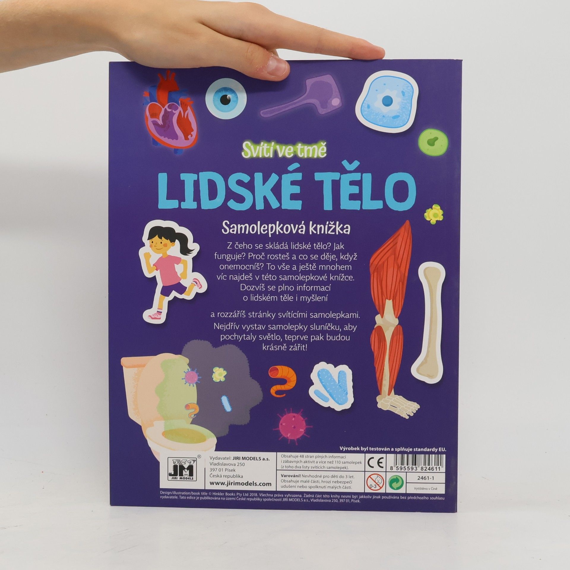 Various authors Svítí ve tmě. Lidské tělo. Samolepková knížka.