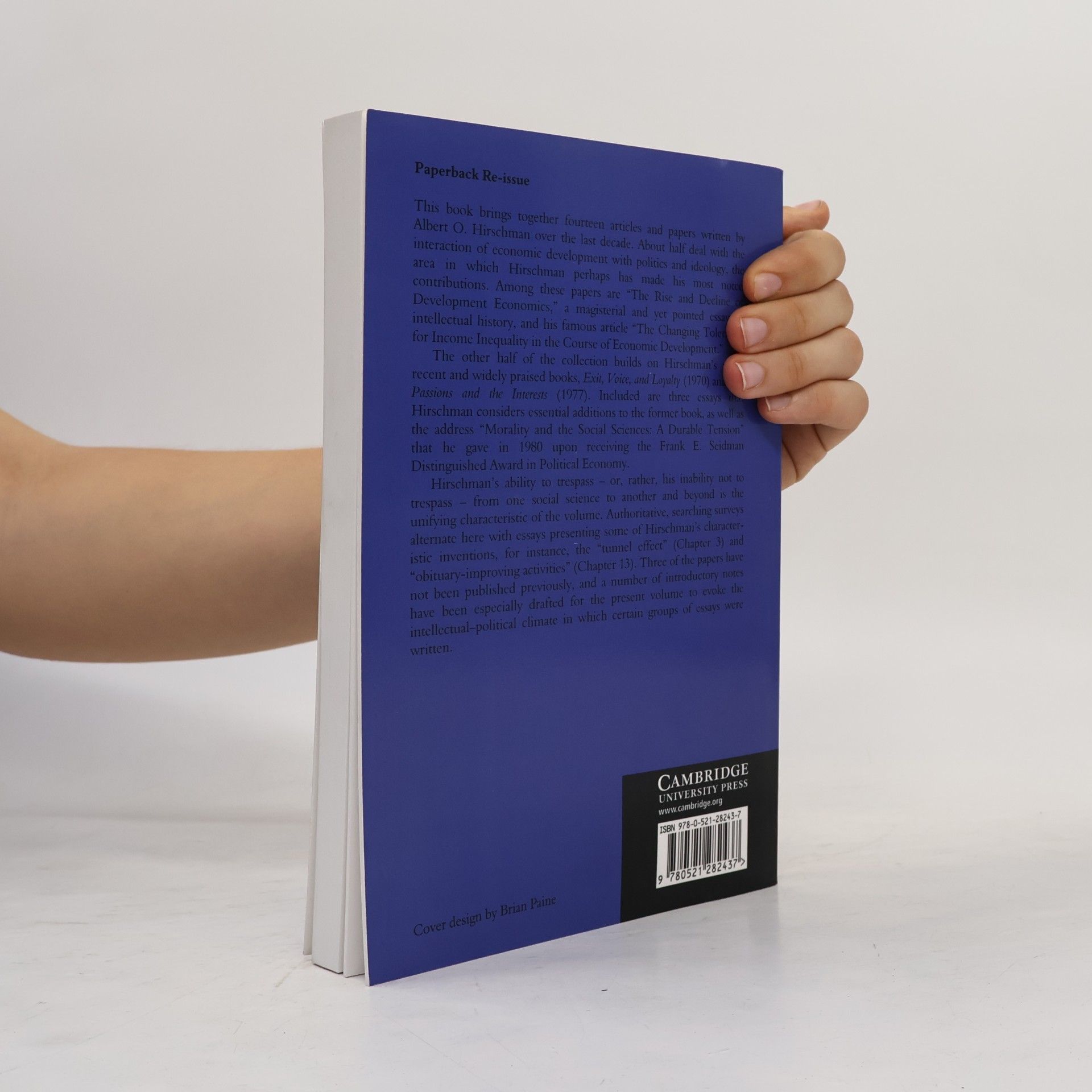 Albert O. Hirschman Essays in Trespassing