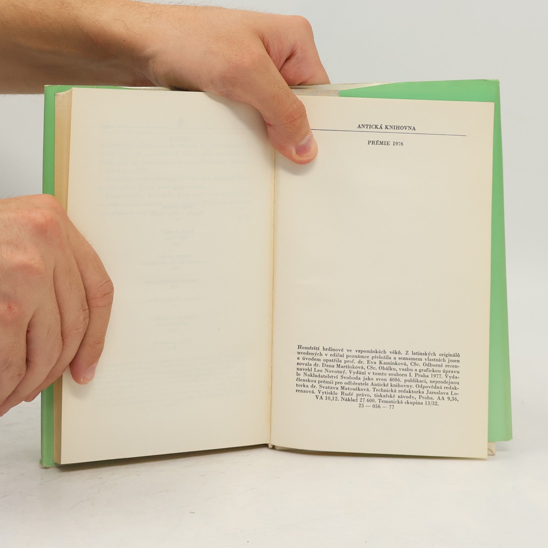Various authors Homérští hrdinové ve vzpomínkách věků