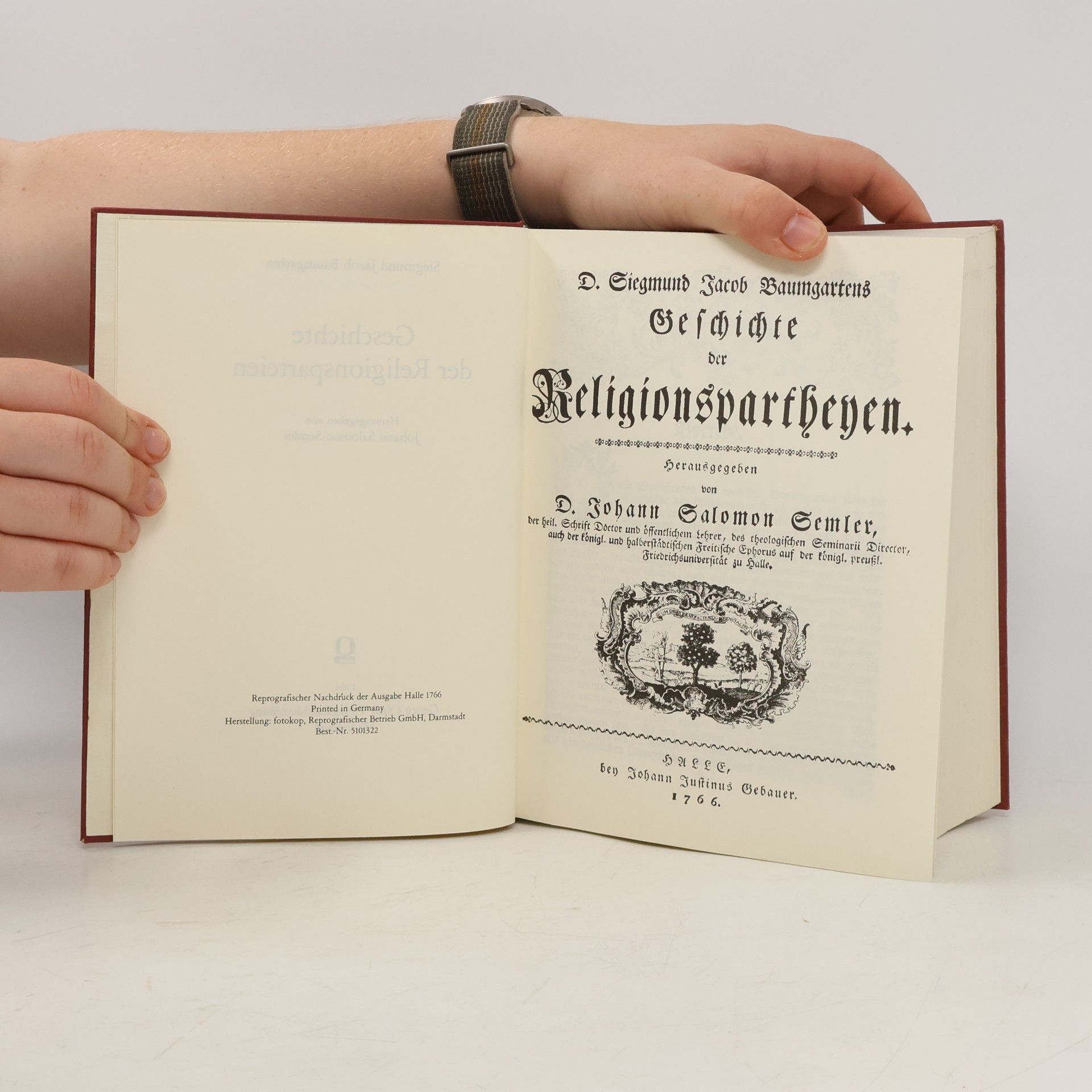Siegmund Jakob Baumgarten Geschichte der Religionsparteien