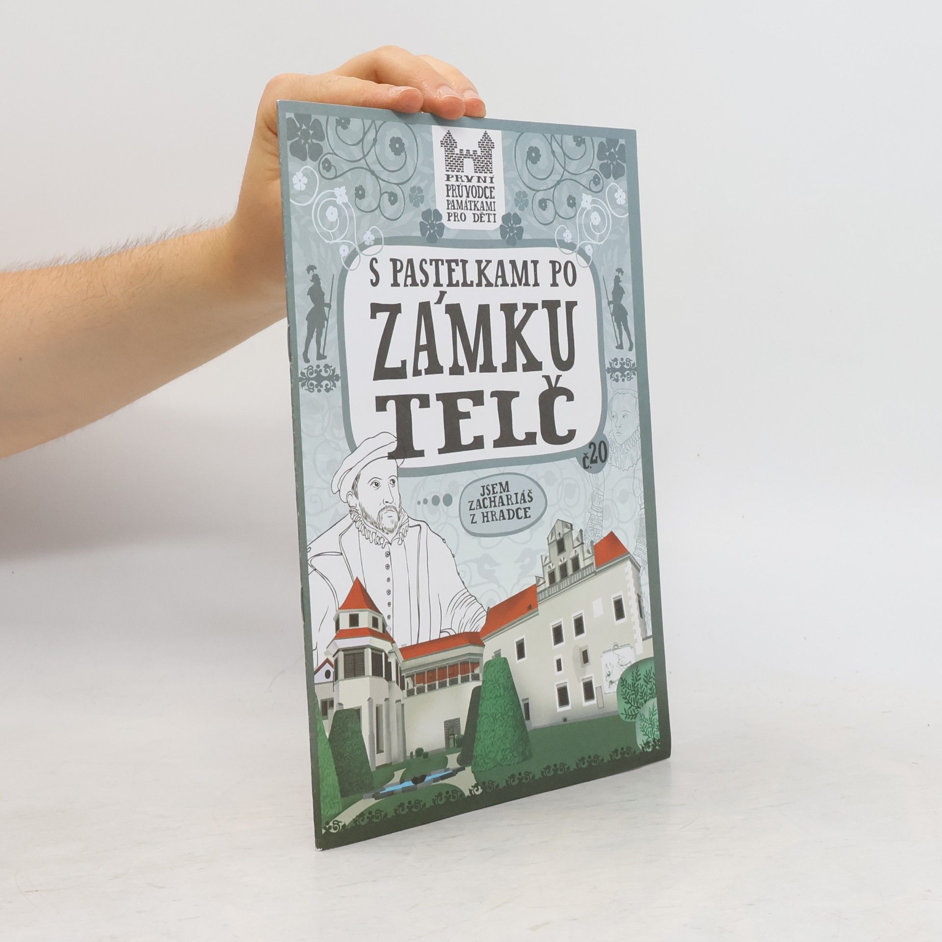 Eva Chupíková S pastelkami po zámku Telč