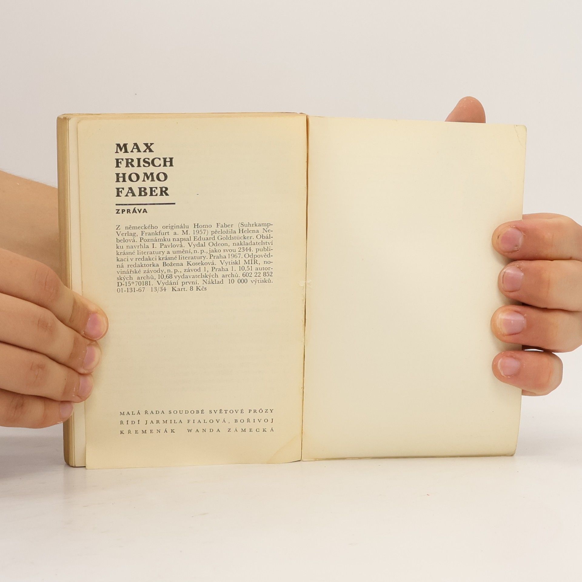 Max Frisch Homo Faber. Zpráva