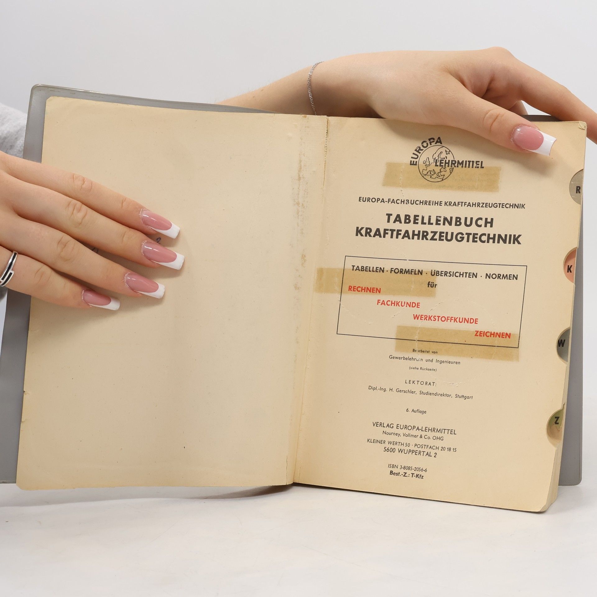 Hellmut Gerschler Tabellenbuch Kraftfahrzeugtechnik