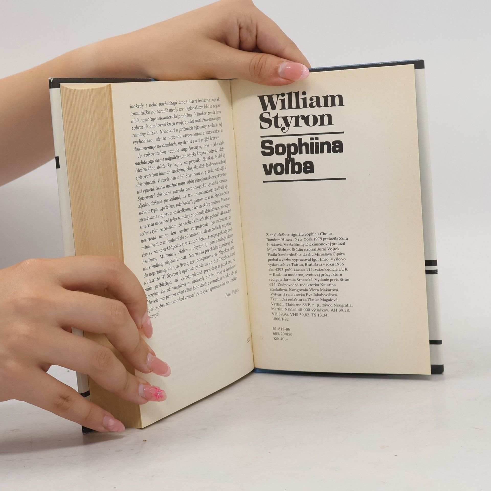 William Styron Sophiina voľba