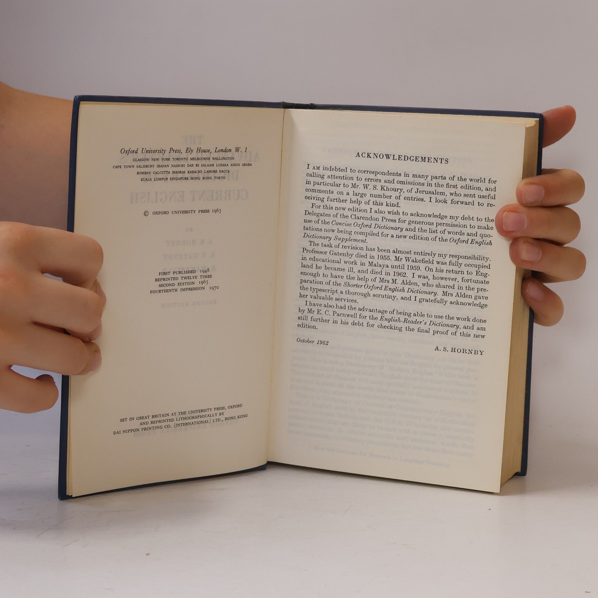 Albert Sydney Hornby The Advanced Learner´s Dictionary of Current English