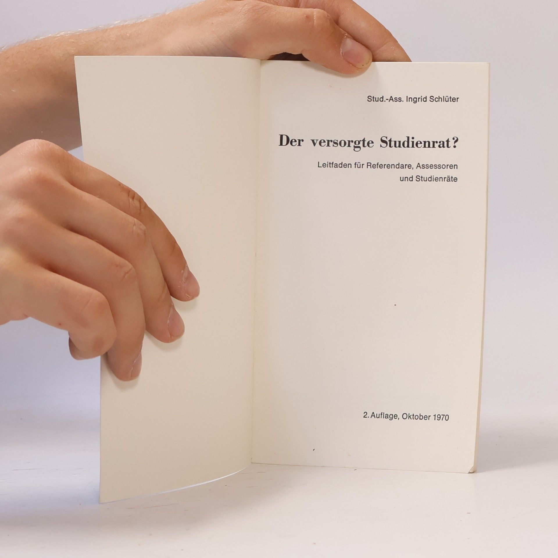 Ingrid Schlüter Der versorgte Studienrat?
