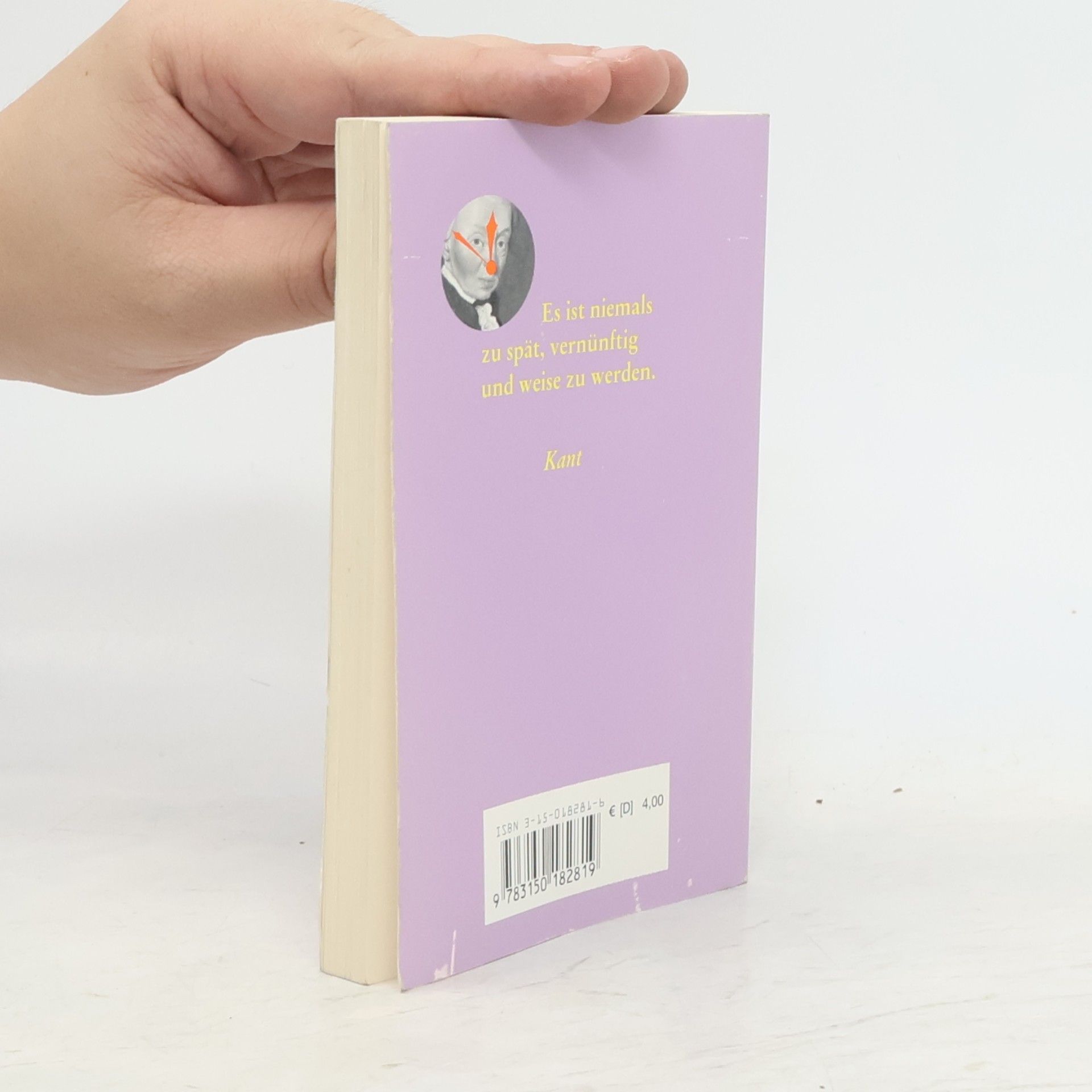 Immanuel Kant "Man merkt leicht, dass auch kluge Leute bisweilen faseln"