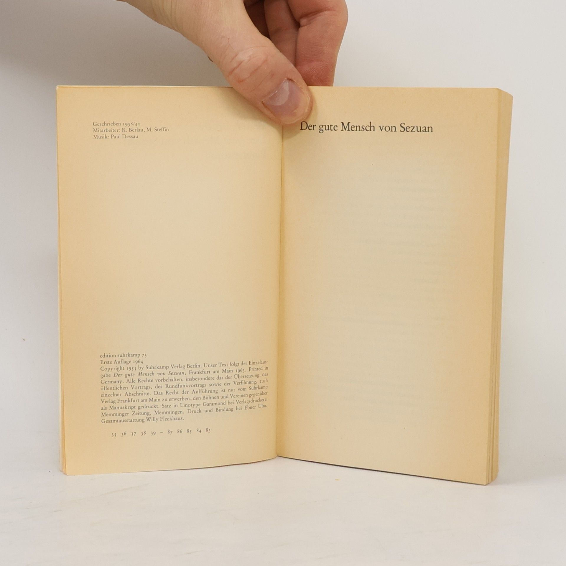 Bertolt Brecht Der gute Mensch von Sezuan
