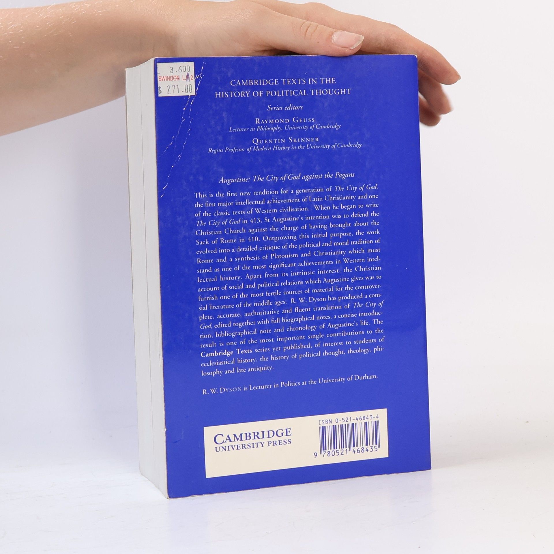 Augustine of Hippo Cambridge Texts in the History of Political Thought: The City of God Against the Pagans