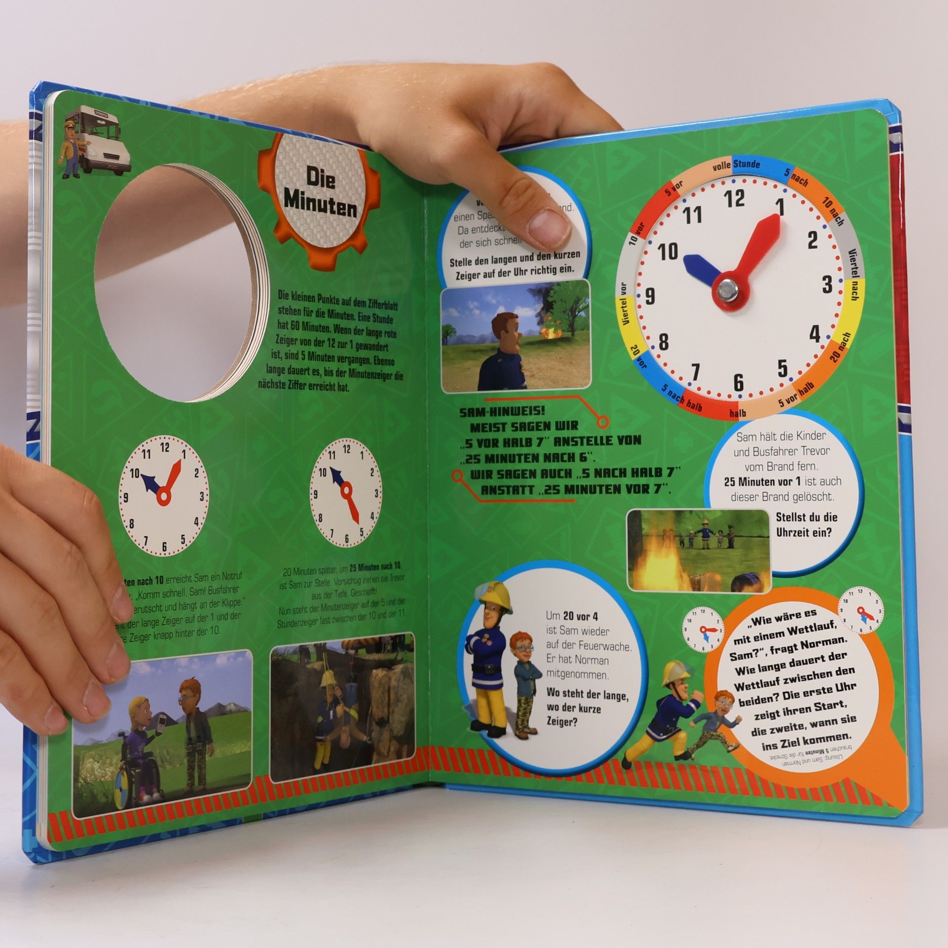 Feuerwehrmann Sam Uhrenlernbuch