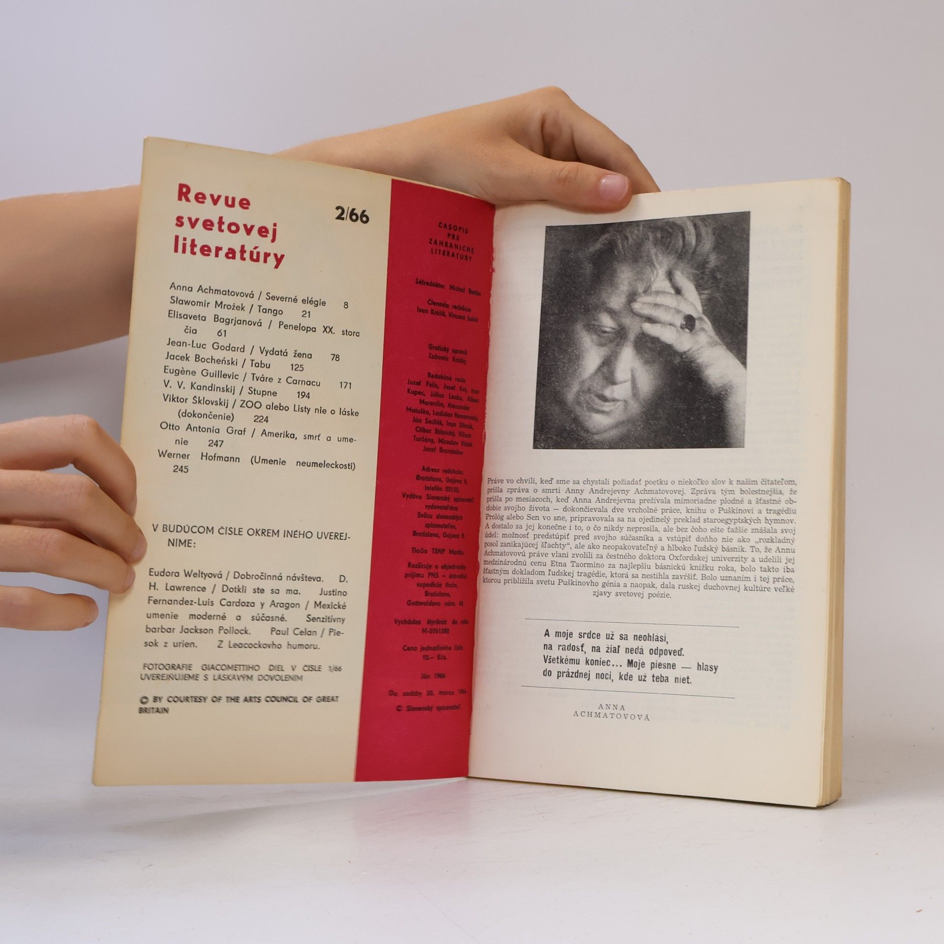 Autores varios Revue svetovej literatúry 2/66