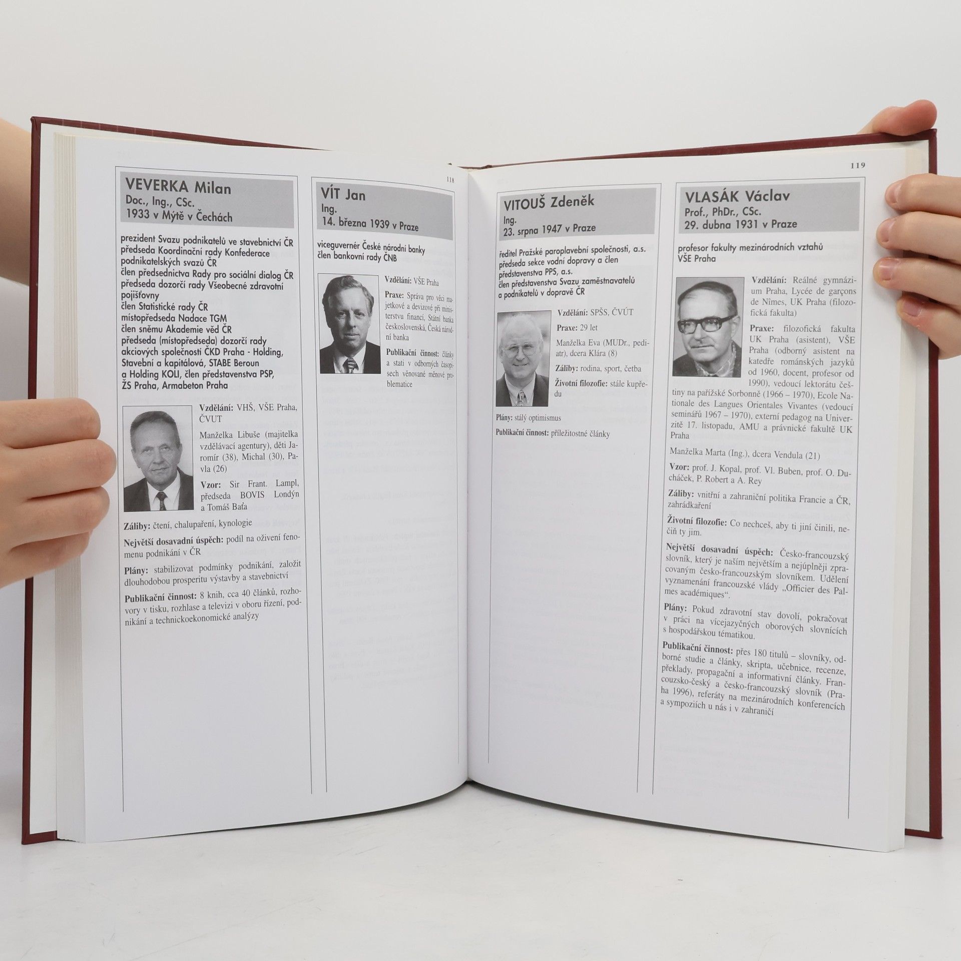 Kolektiv autorů České hospodářství 1996. II, Osobnosti