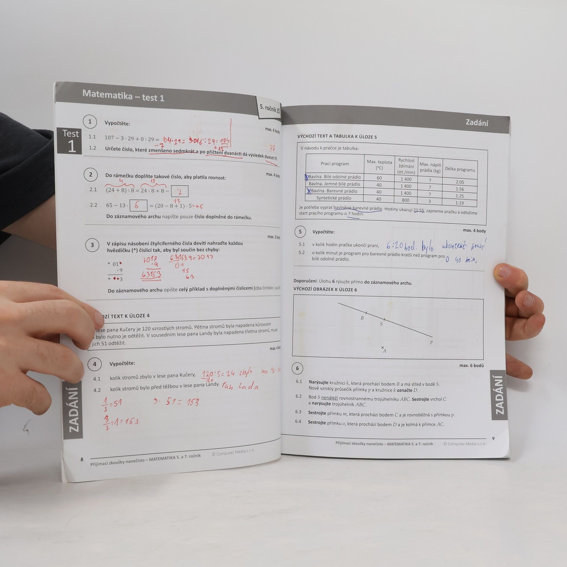 Jana Gabčanová Přijímací zkoušky nanečisto. Matematika pro žáky 5. a 7. ročníků ZŠ
