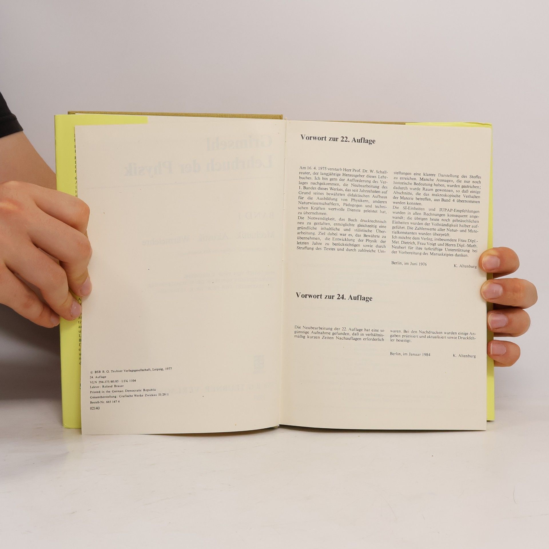 Kolektiv autorů Lehrbuch der Physik 1