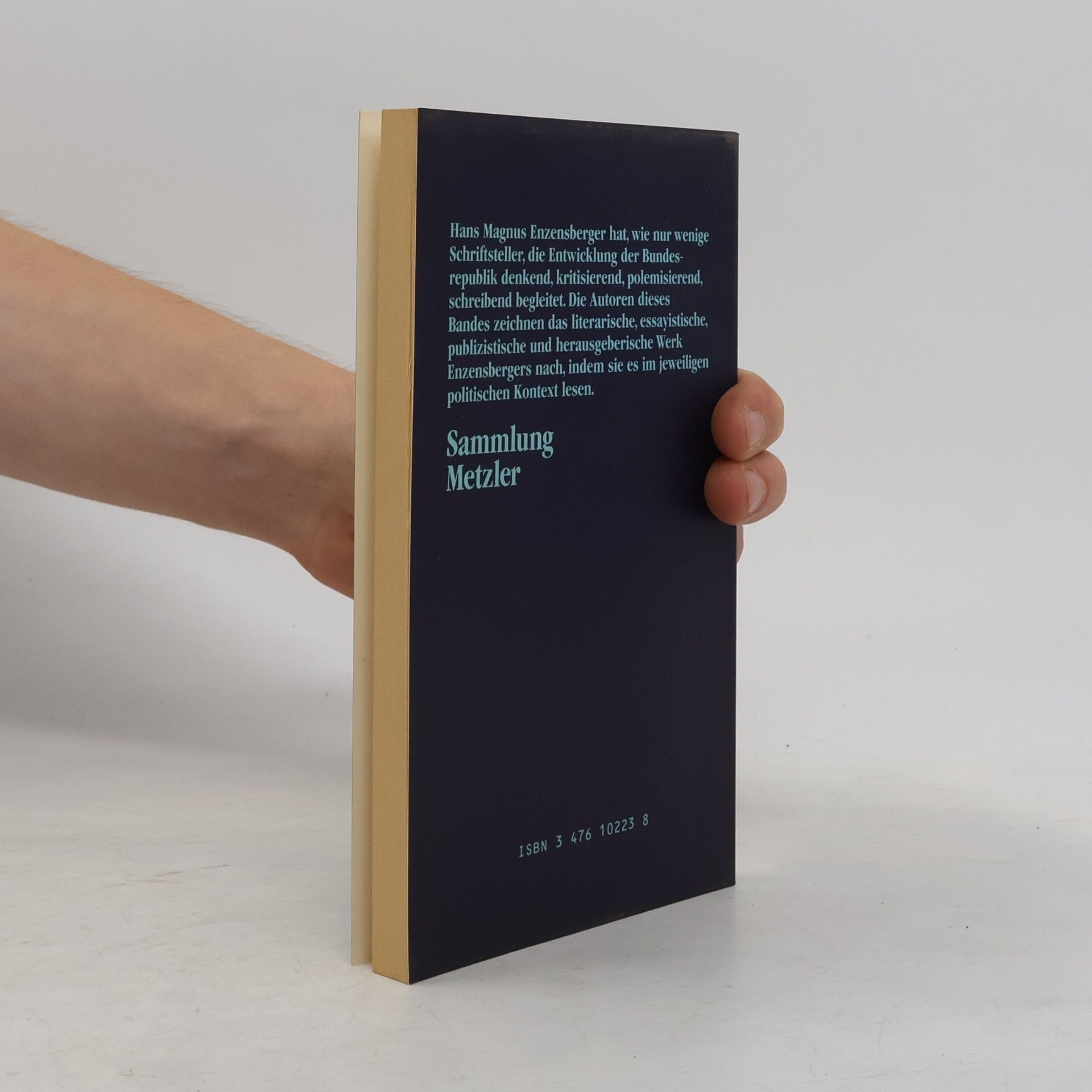 Frank Dietschreit Sammlung Metzler: Realien zur Literatur - 223: Hans Magnus Enzensberger