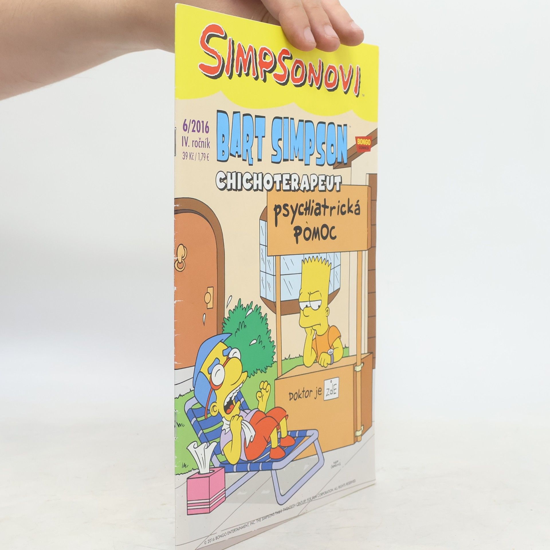 Petr Putna Simpsonovi 6/2016 IV. ročník. Bart Simpson chichoterapeut